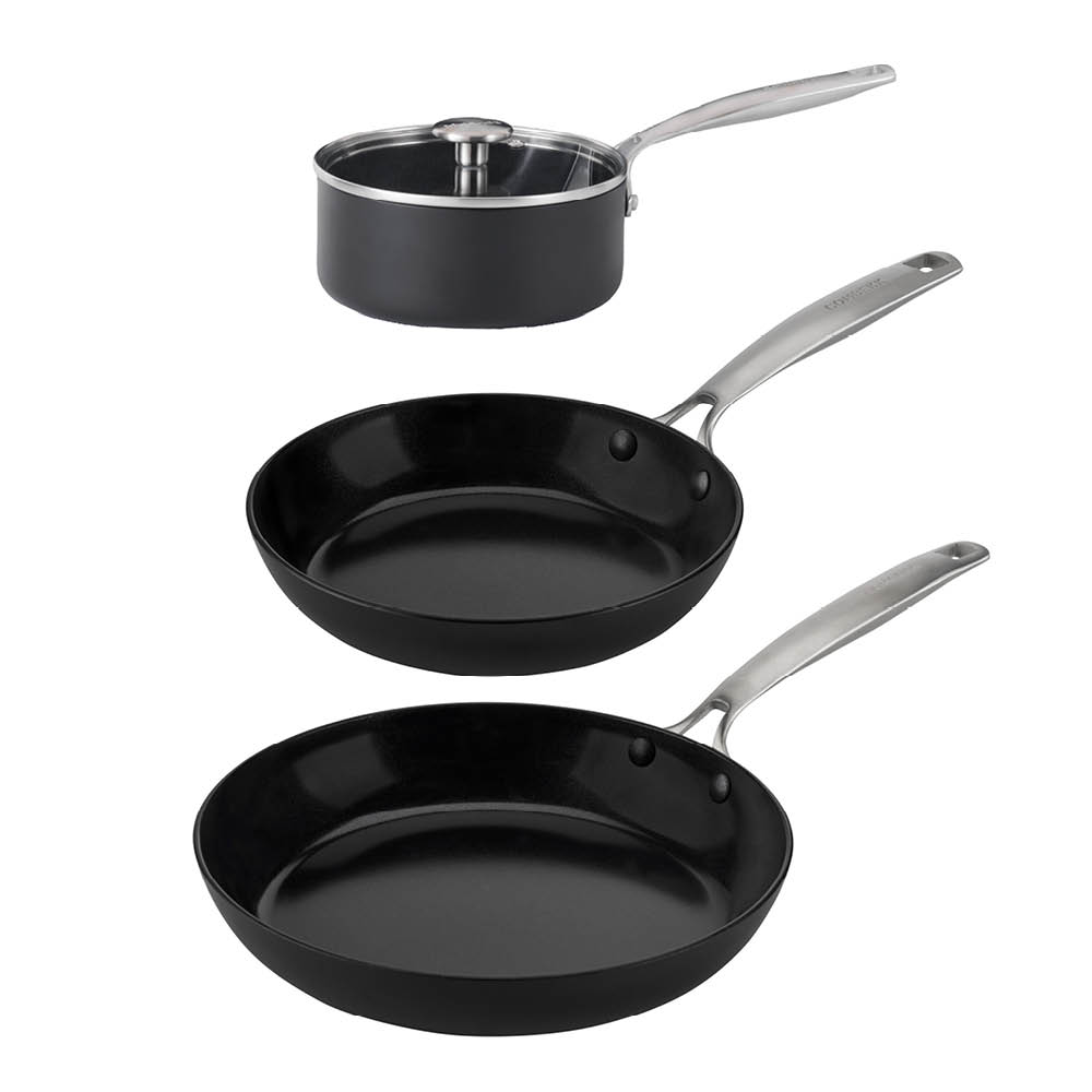 Combekk Element gryte- og pannesett 4 deler svart