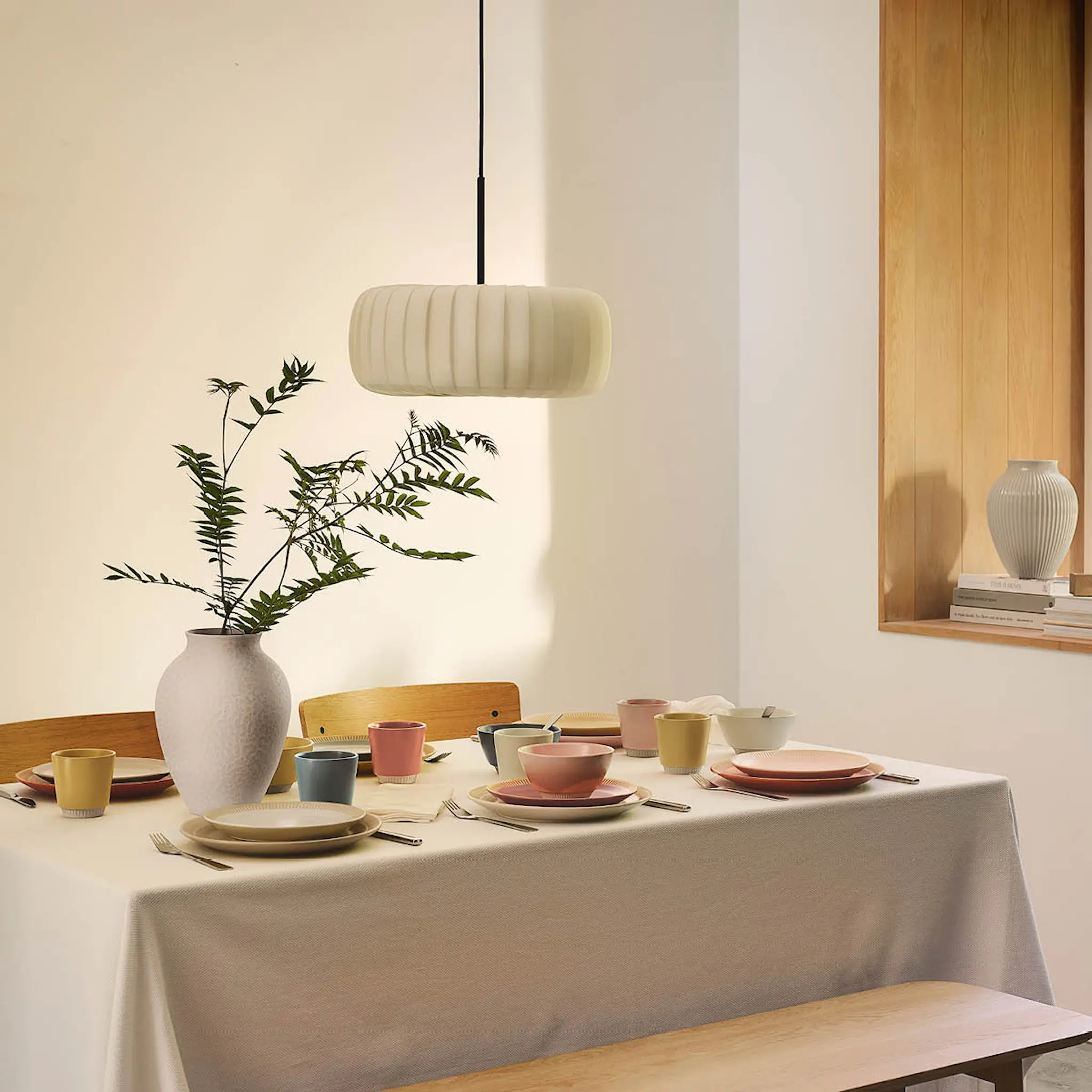 Knabstrup Keramik Ripple Vas 20 cm Sand