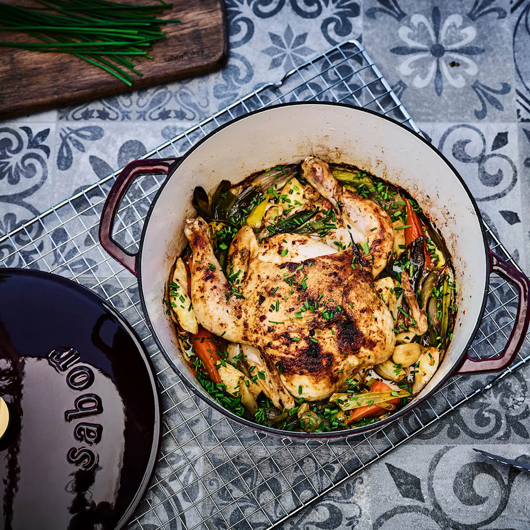 Sabor Gjutjärnsgryta 6,7 L zinfandel/mässing