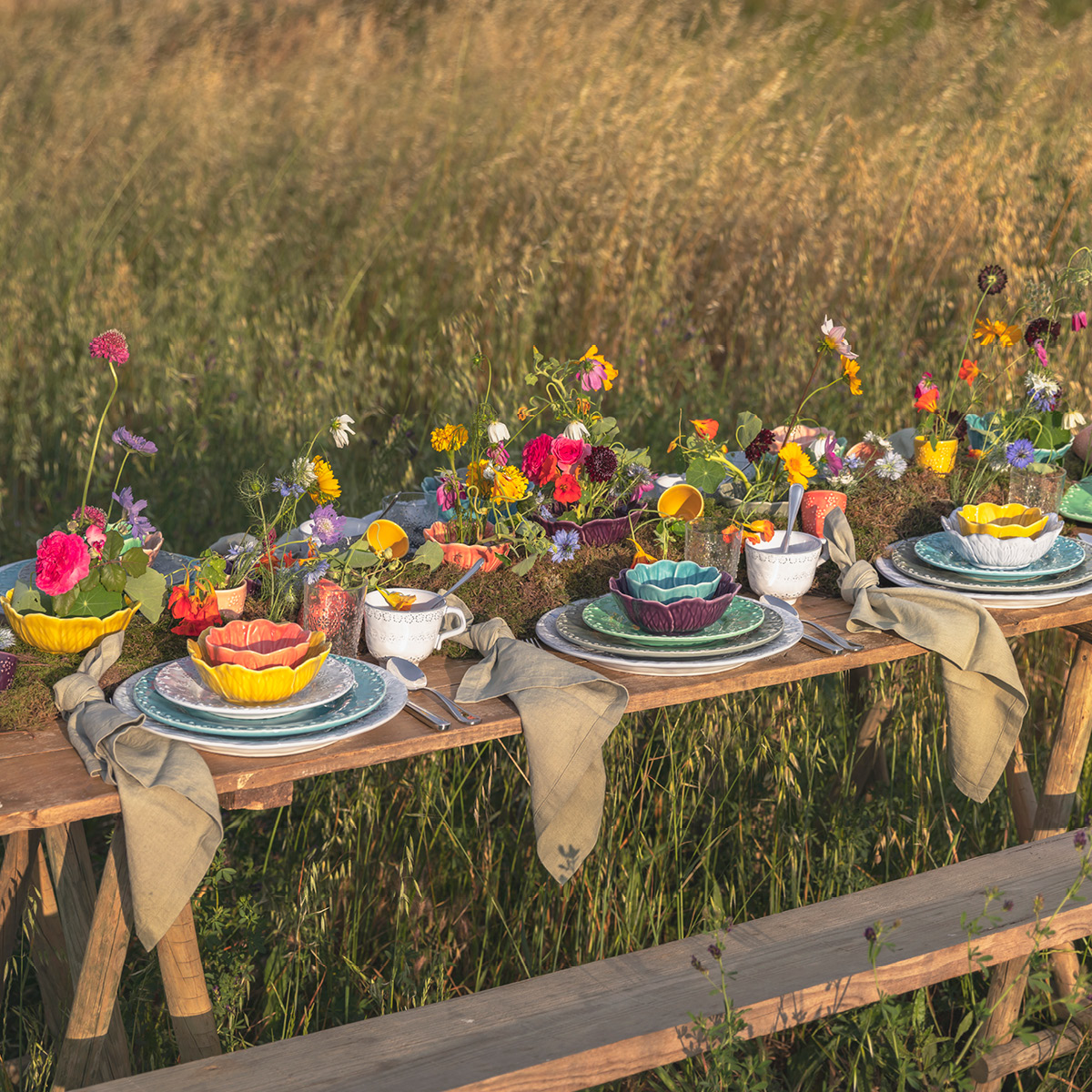 Bordallo Pinheiro Flora skål 12,5 cm mørk rosa