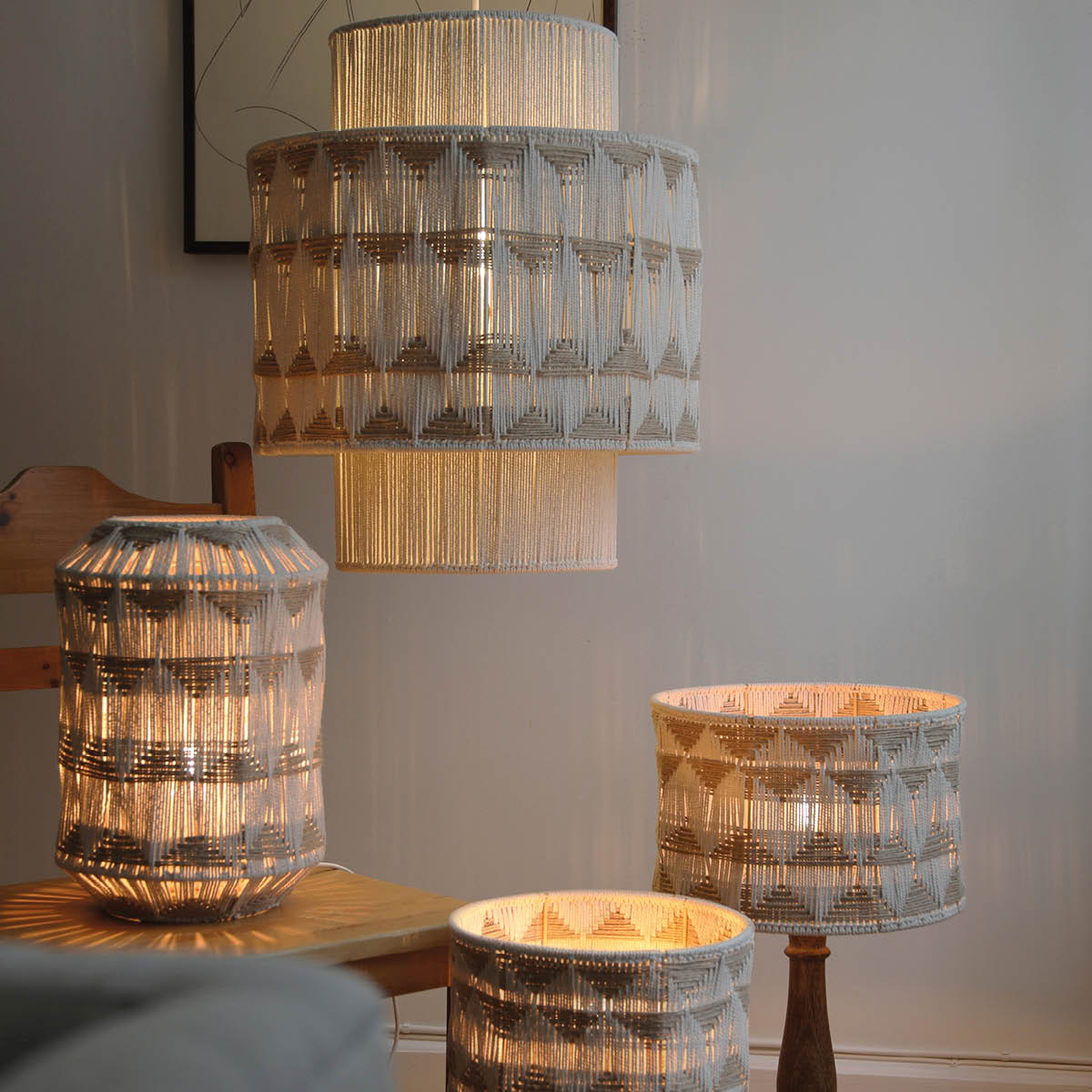 Markslöjd Ano pendellampa 52 cm beige/brun