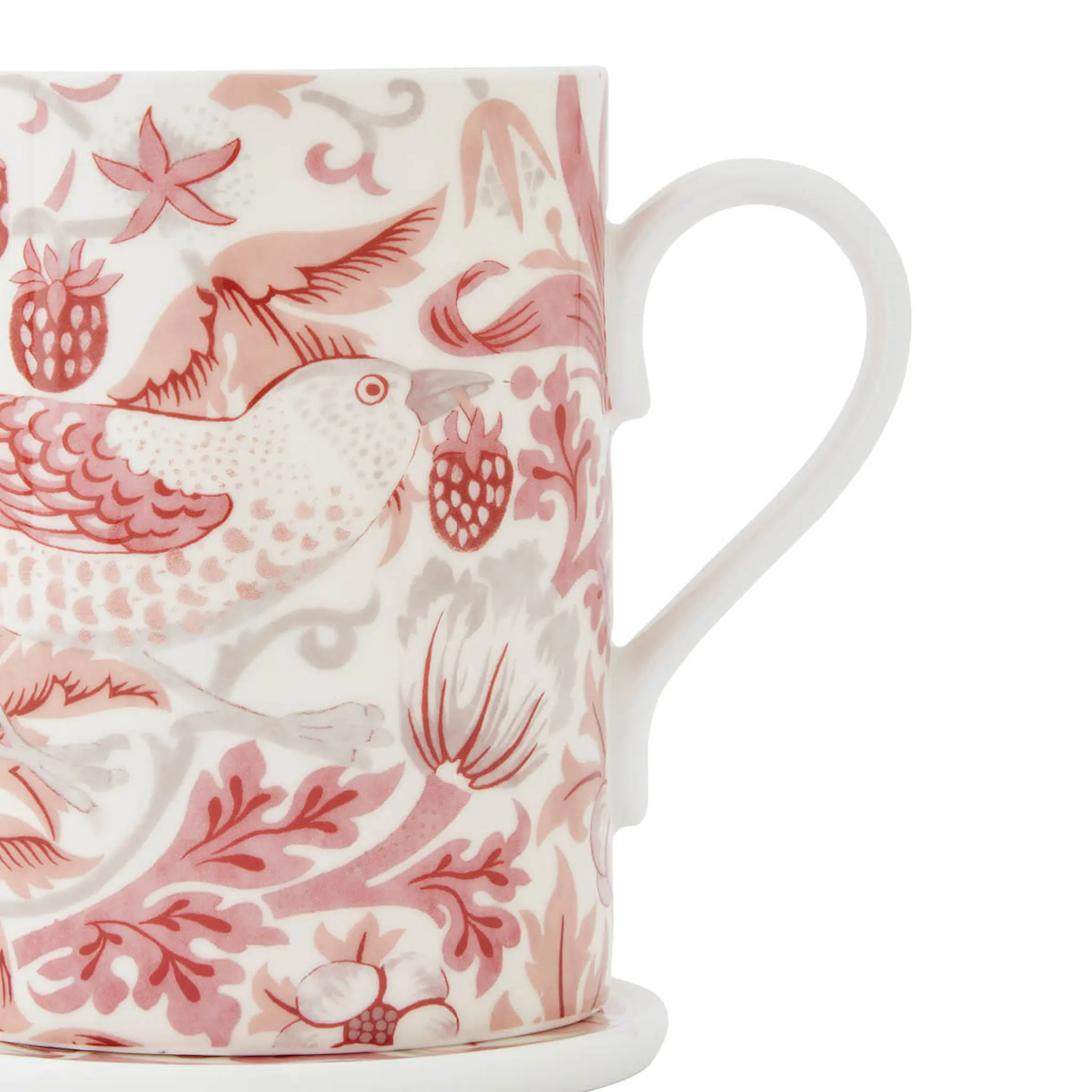 Spode Morris & Co mugg och underlägg Strawberry Thief Madder