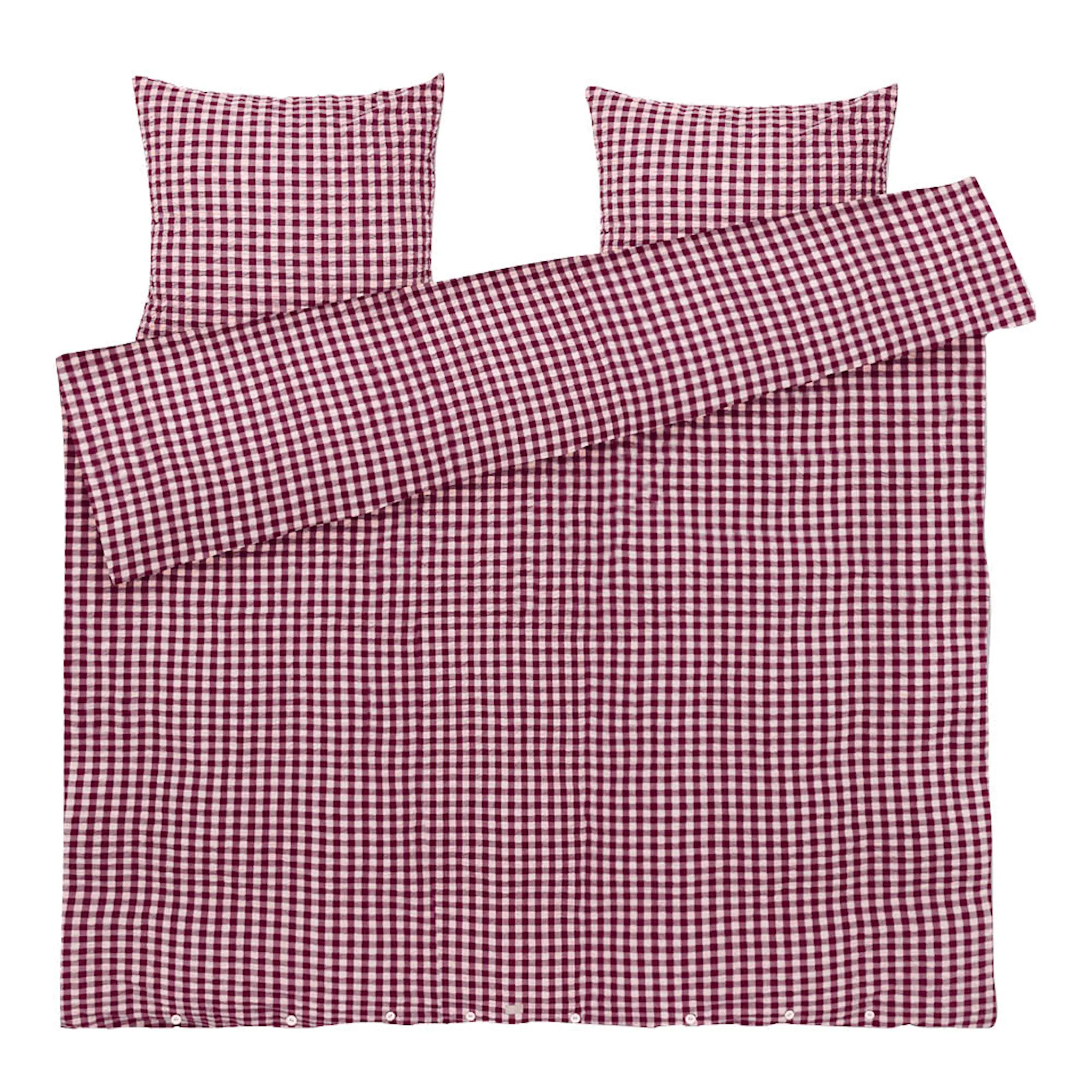 Juna Bæk&Bølge påslakanset 220x220 cm plommon/rosa
