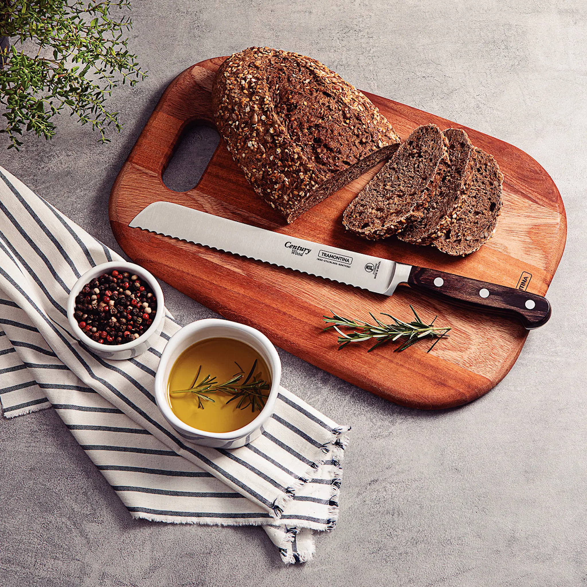 Tramontina Polywood Veitsisetti 3 osaa 7 cm Ruskea