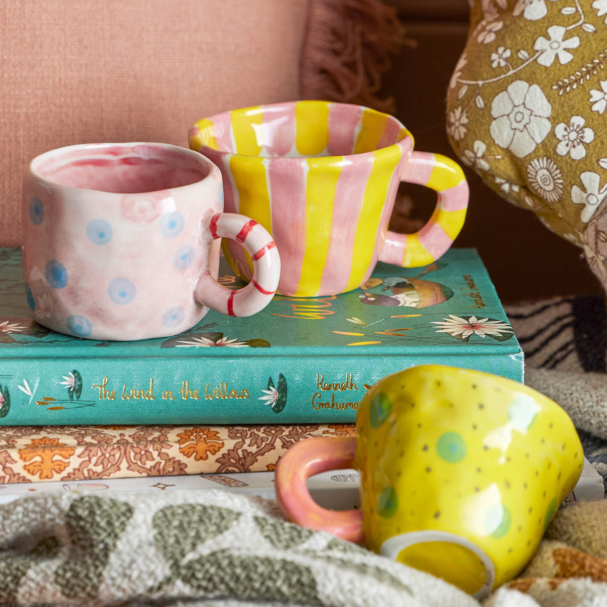 Bloomingville MINI Nini mugg 10 cl rosa/gul