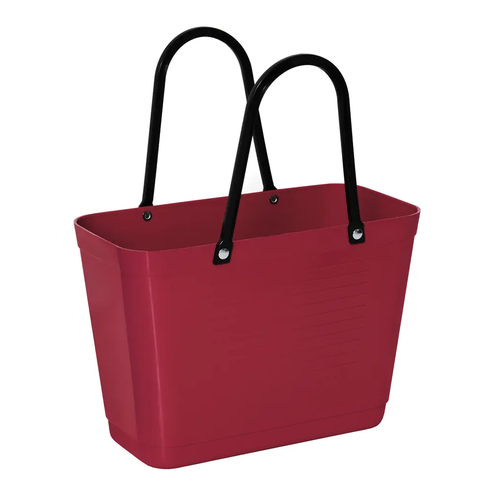 Green Plastic Laukku Pieni Viininpunainen