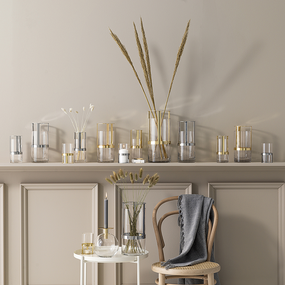 Sagaform Hold vase justerbar 15x8 cm gull