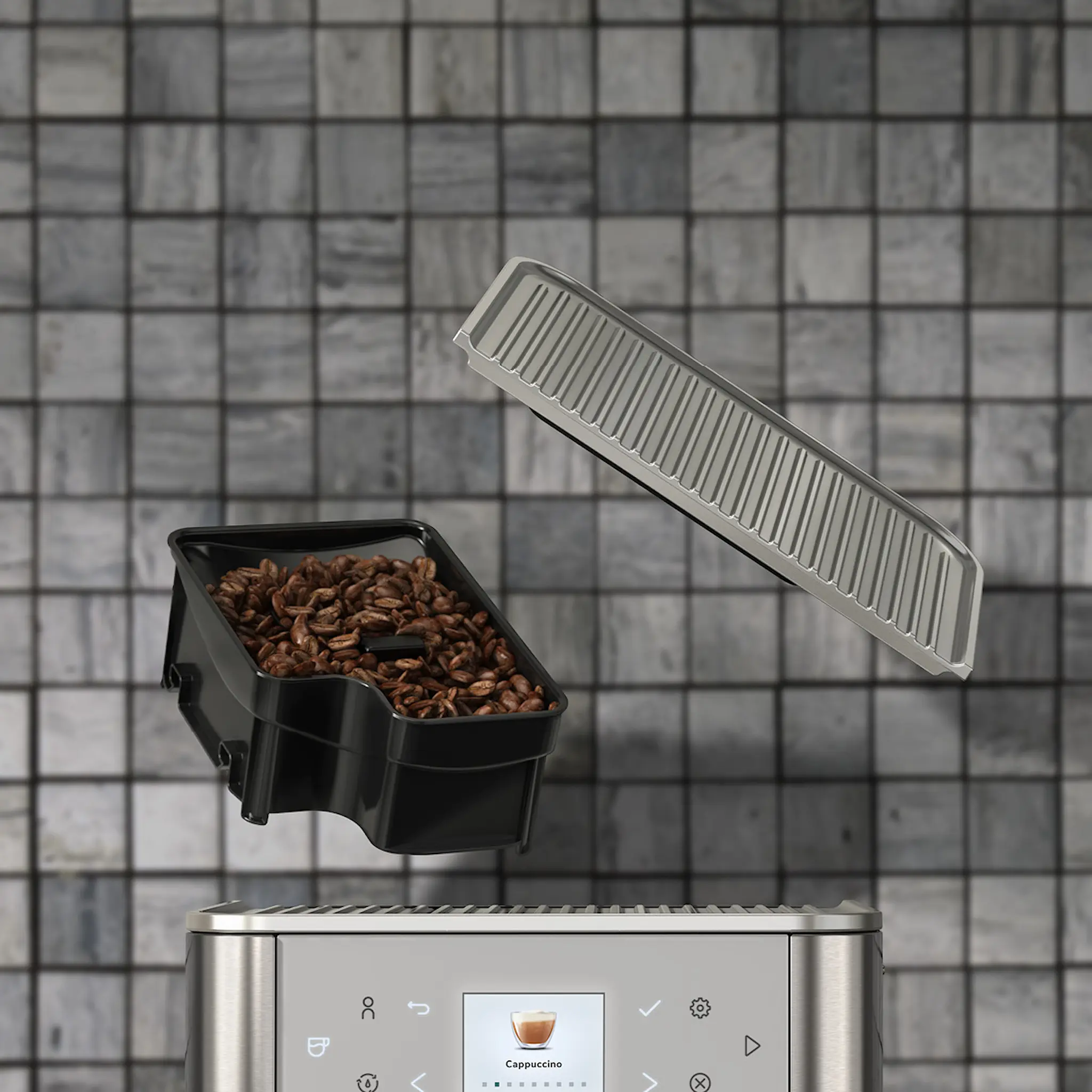 KitchenAid Espressomaskin helautomatisk KF6 rostfritt stål