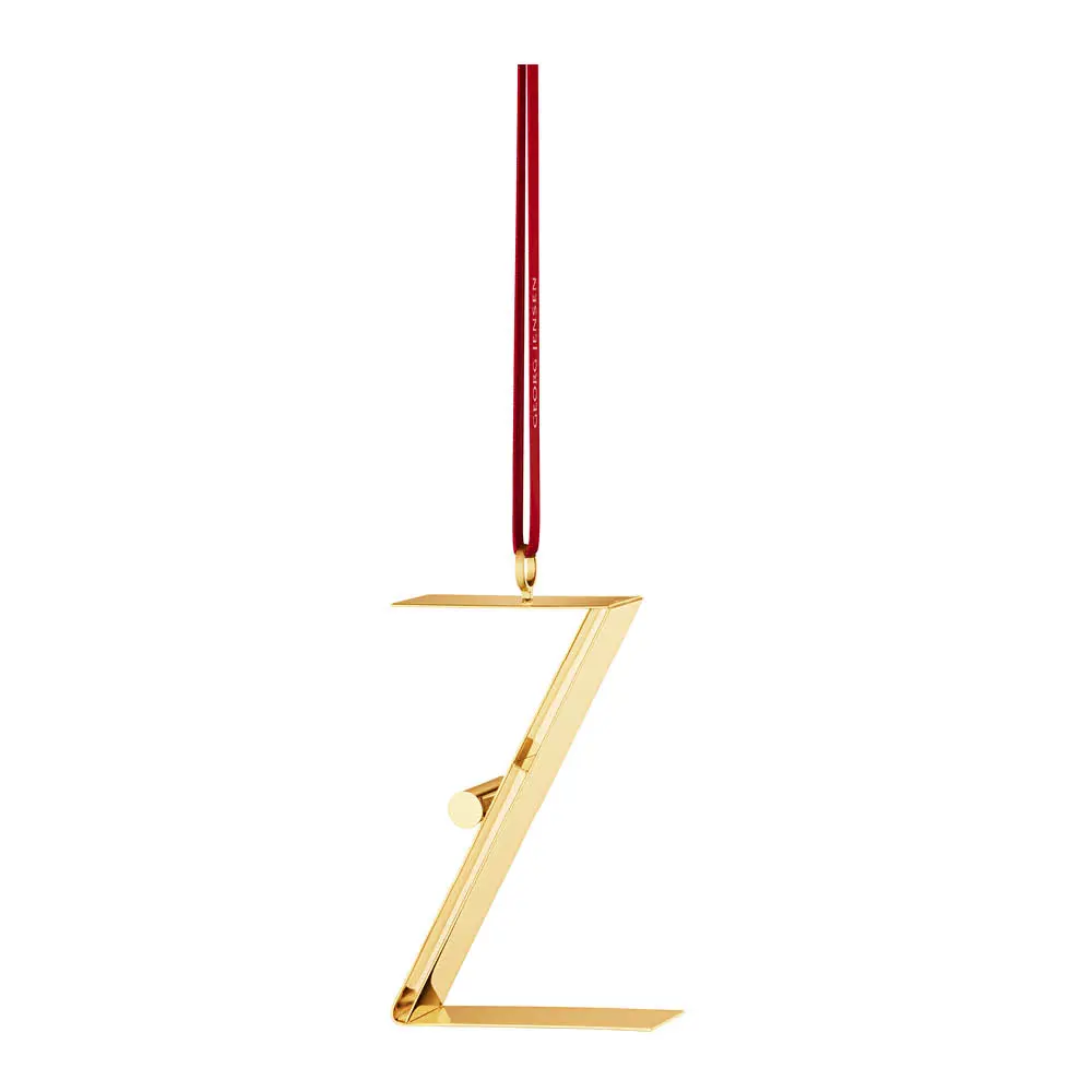 Ornament pyntebokstav Z gull
