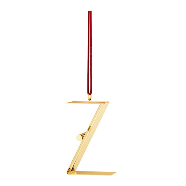 Ornament prydnadsbokstav Z guld