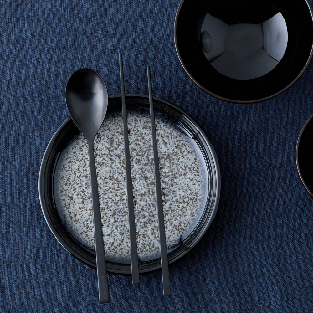 Denby Halo Tallrik Coupe 21 cm 4-pack Blå-svart