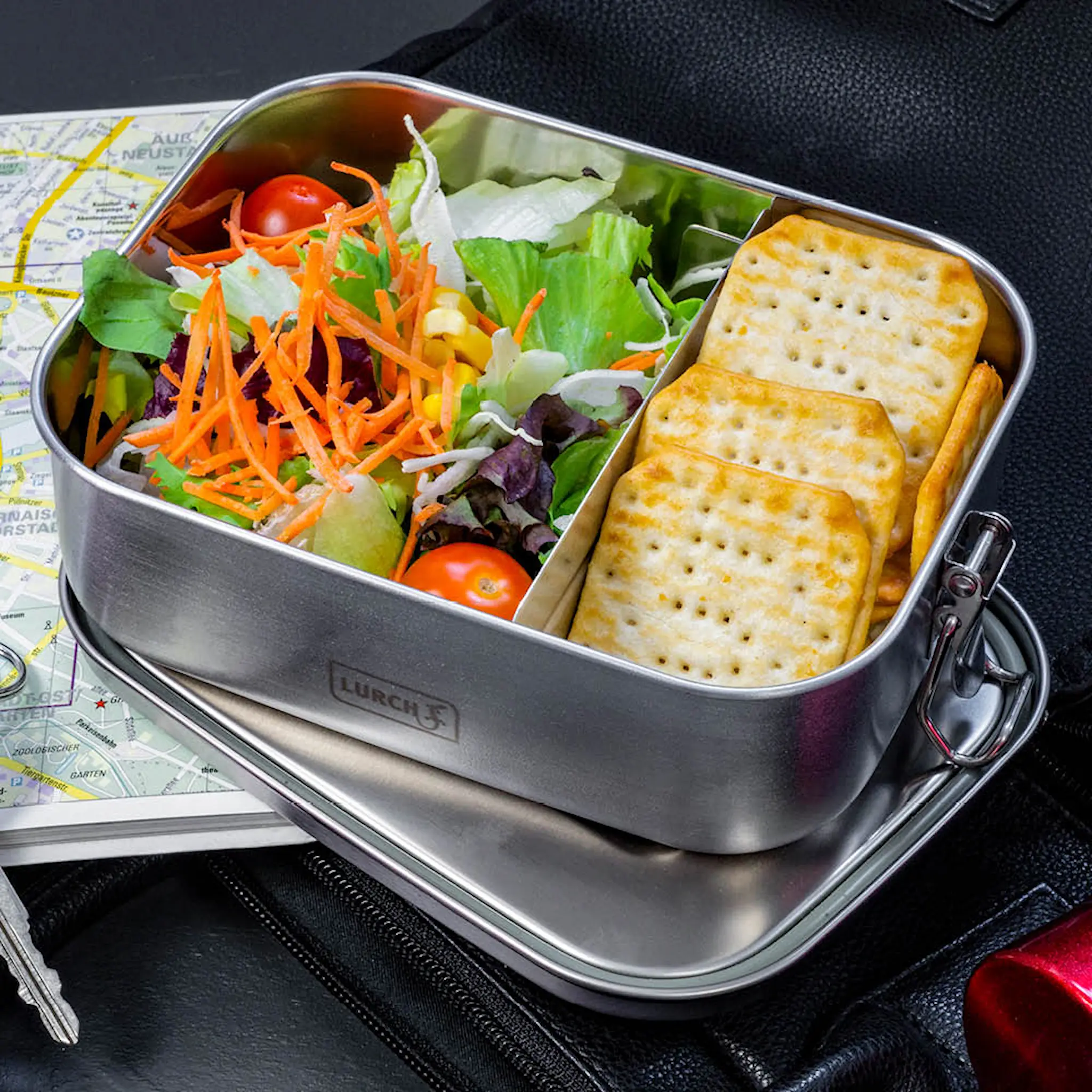 Lurch Snap matlåda 0,8 L rostfritt stål