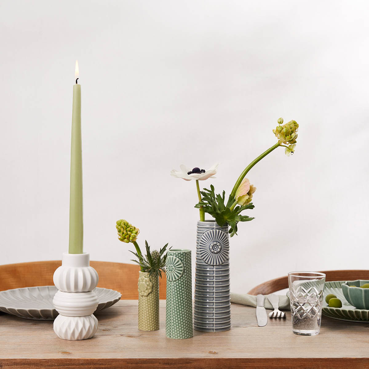 Dottir Pipanella Dot vase 9 cm wasabi