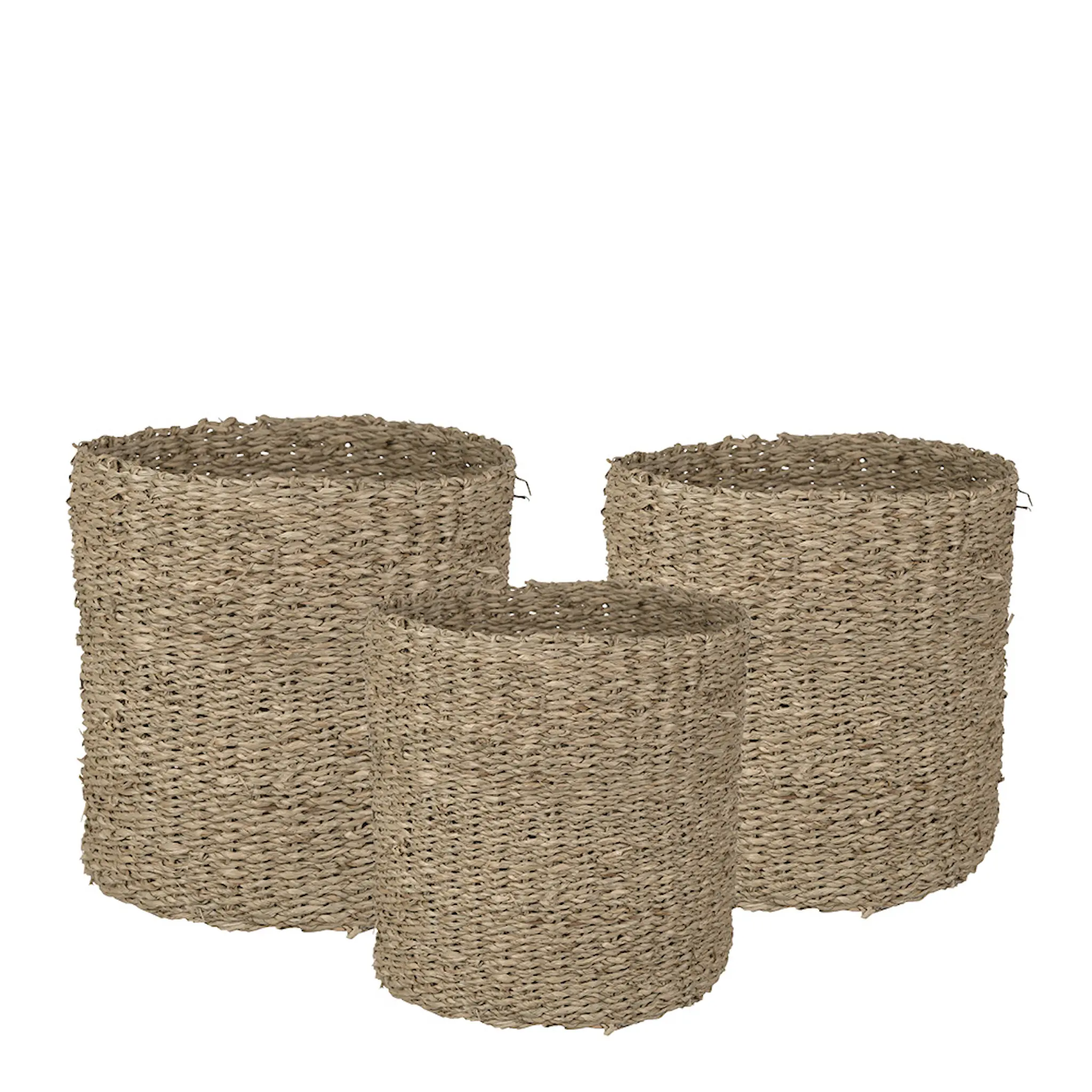 GUS Design Blomkorg sjögräs 3-pack 25/20/15 cm