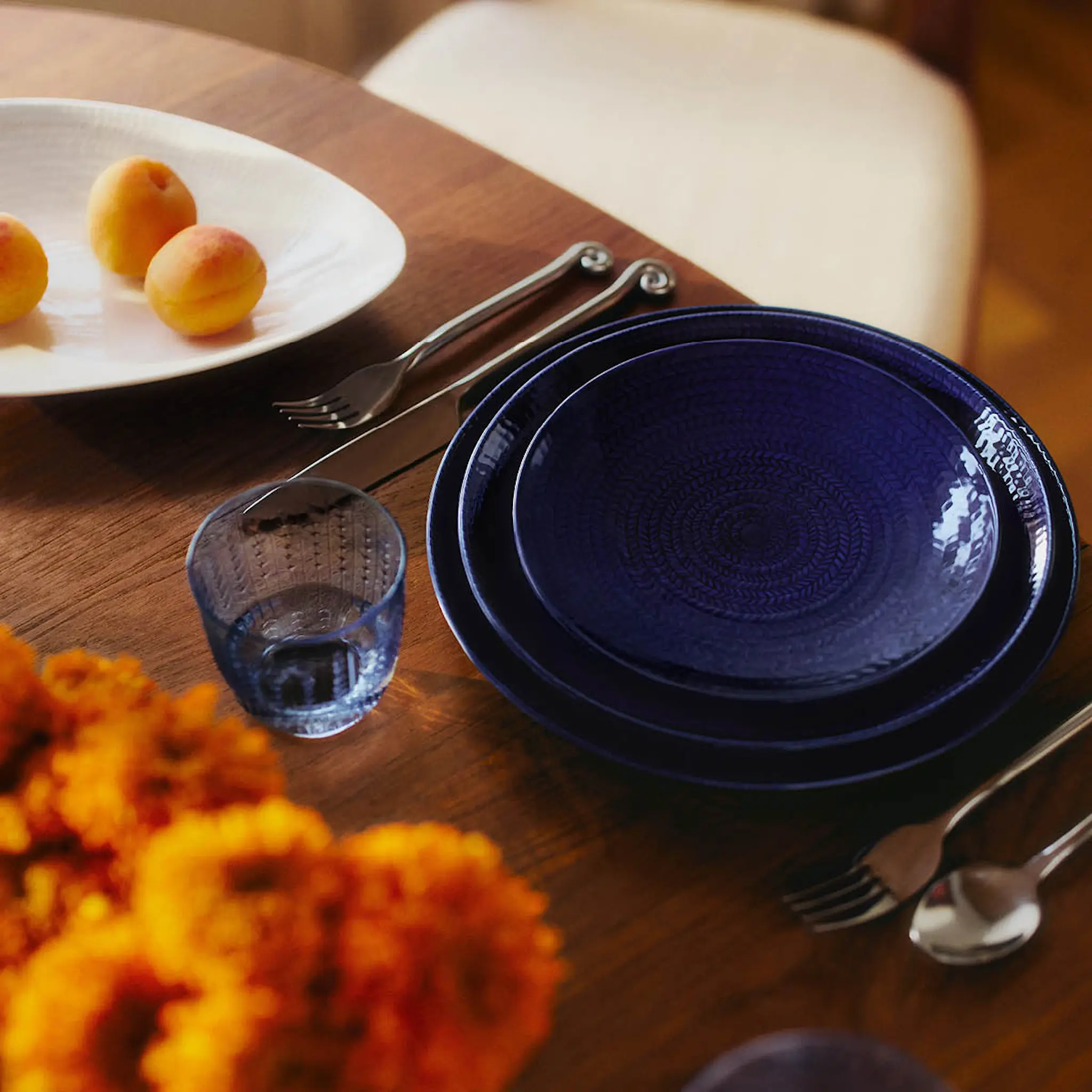 Rörstrand Blå Eld Lautanen 19 cm Sininen