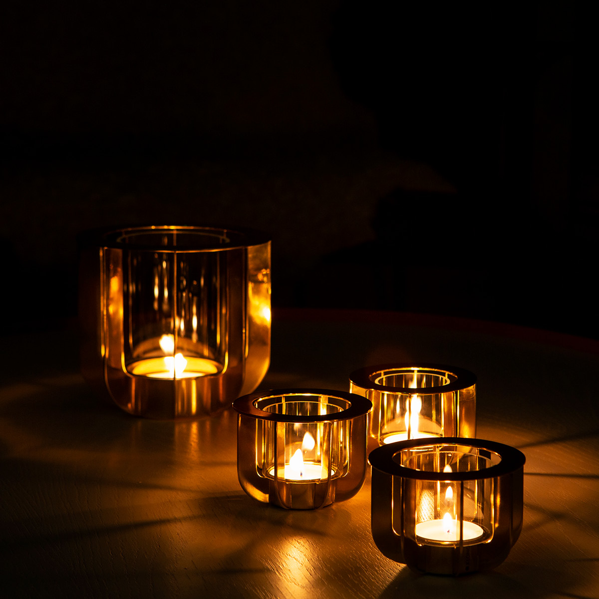 Klong Jazz lysholder 14,5x13 cm messing