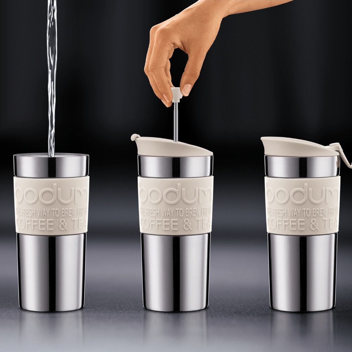 Bodum Travel Press termosmugg 35 cl vit