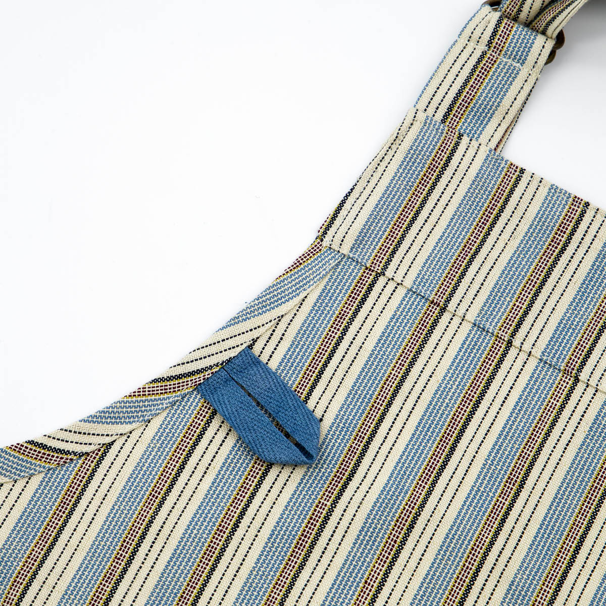 House Doctor Cook förkläde i bomull 90x90 cm blå/sand