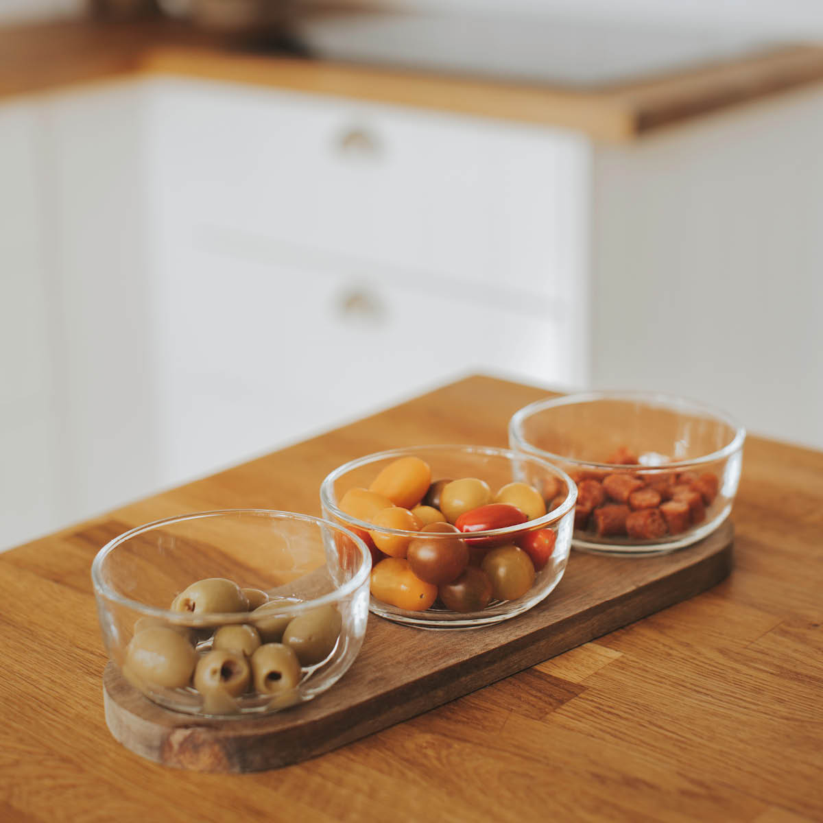 Dorre Serveringsset bricka med 3 skålar 11,5 cm Klar