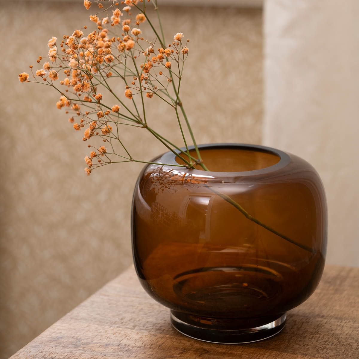 Fanni K Uumen vase 16x14,5 cm brun