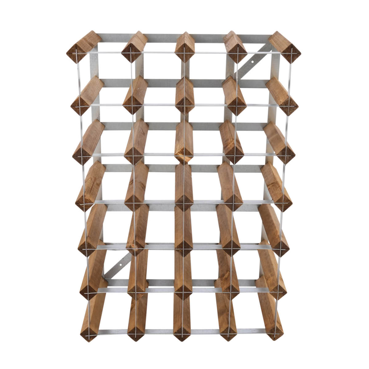 Traditional Wine Rack Vinstativ 30 flasker montert lys eik