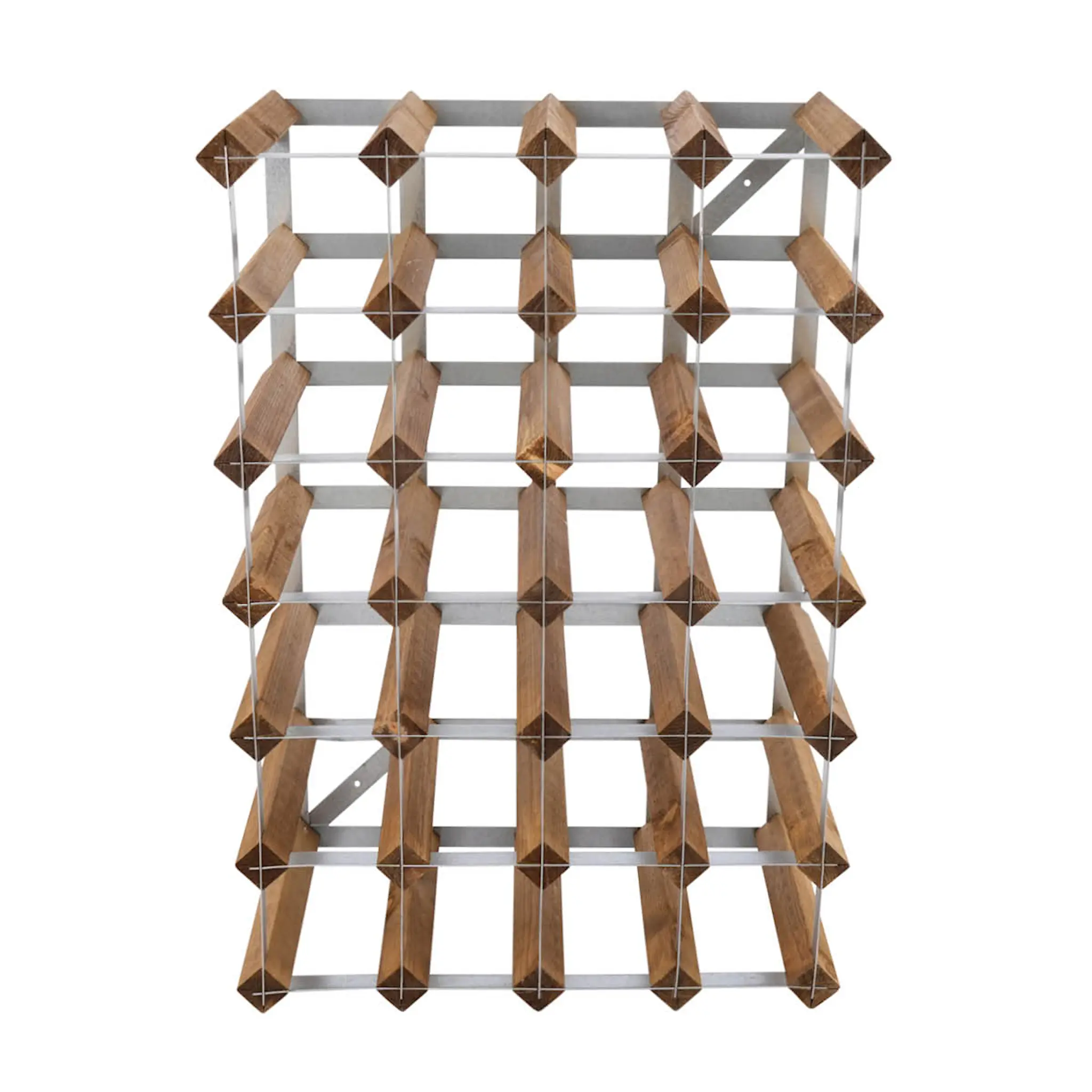 Traditional Wine Rack Vinställ 30 flaskor monterad ljus ek