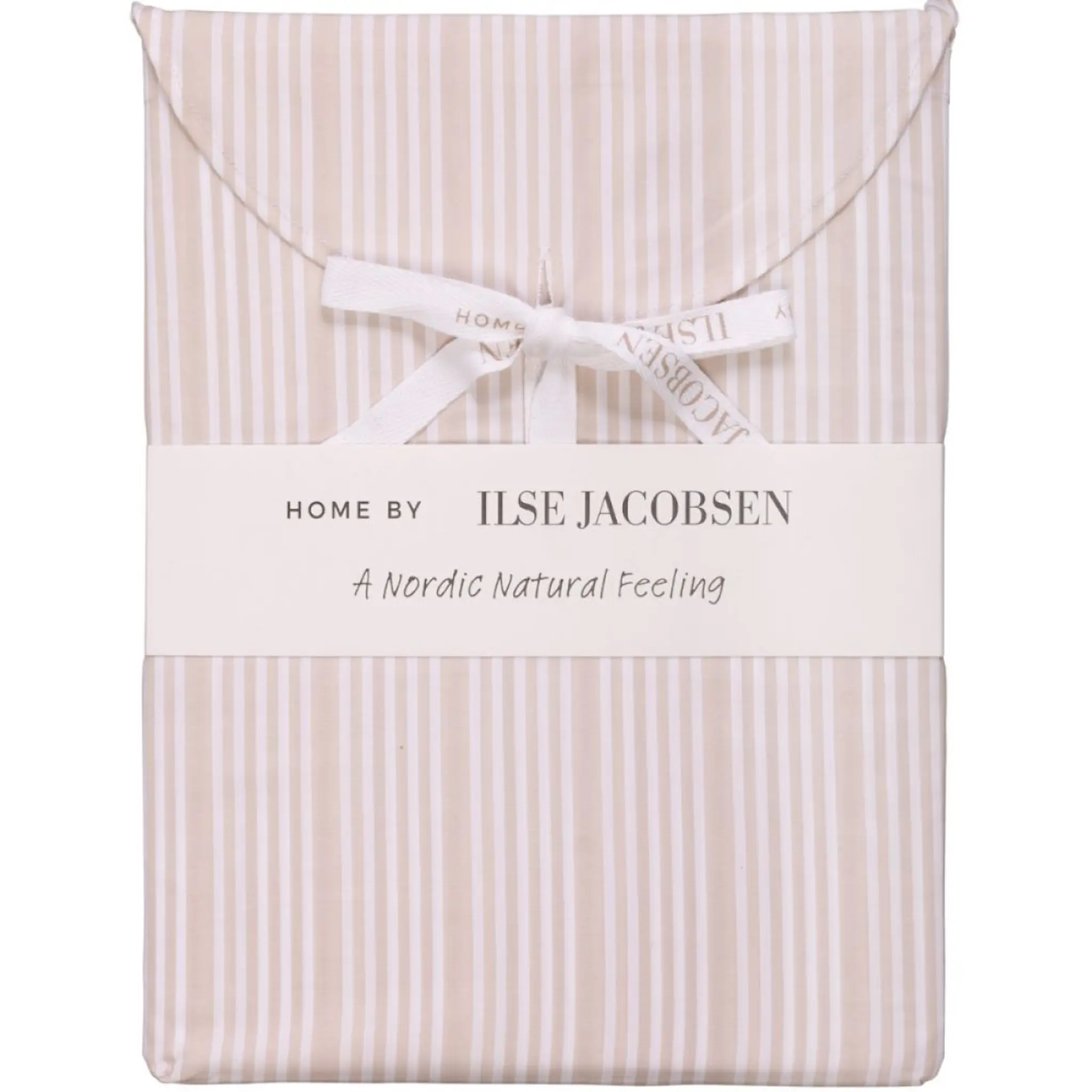 Home by Ilse Jacobsen Bedding Collection bäddset 140x220 cm + 63x60 cm sand beige stripes