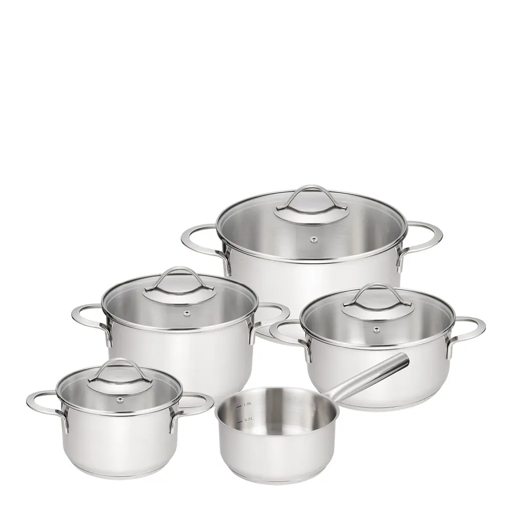 Kitchen Essentials Kattilasarja 9 osaa Teräs