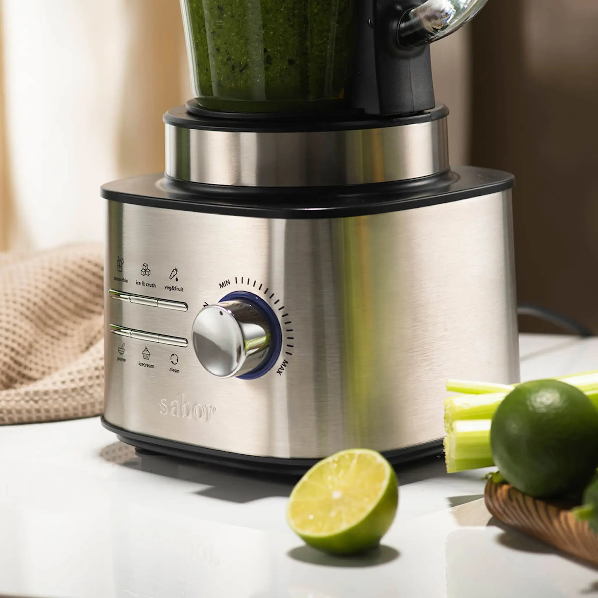 Sabor Ultimate blender 1500 W 1,5 L borstad/klar