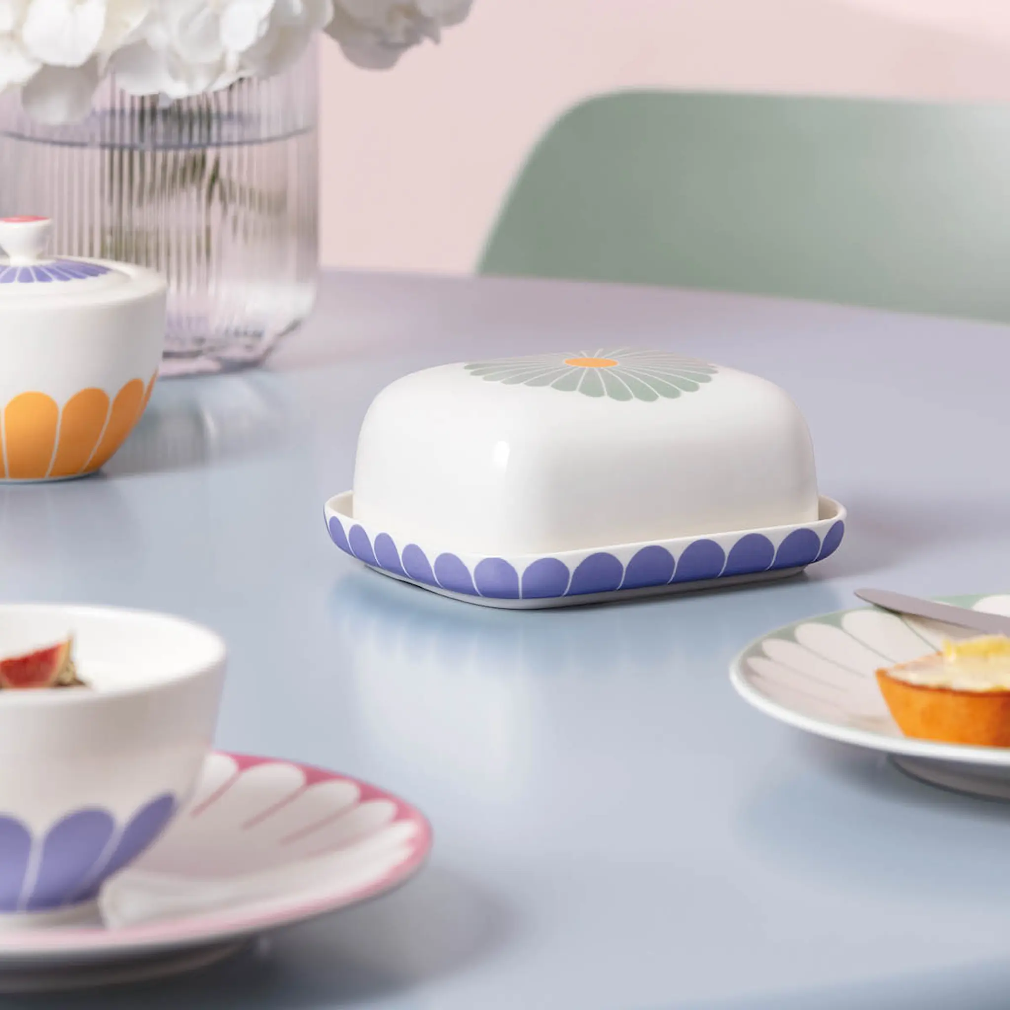 Villeroy & Boch Fleur colour smørboks 15x12 cm multi