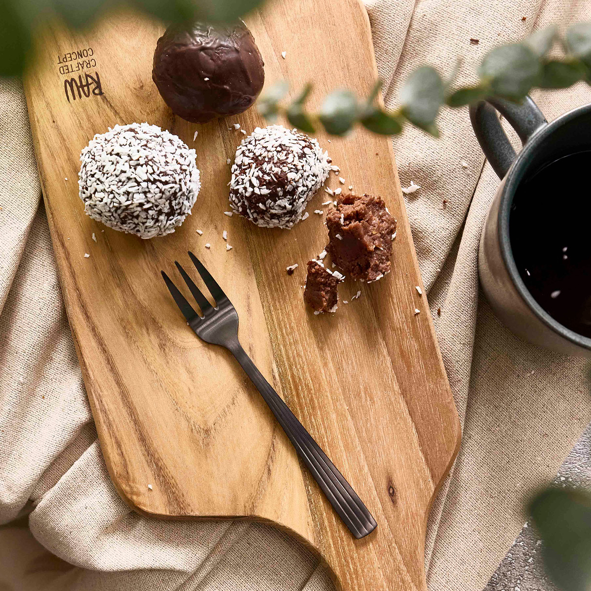 Aida Raw Cutlery Kakkuhaarukka 18,2 cm 4 kpl Matte Black