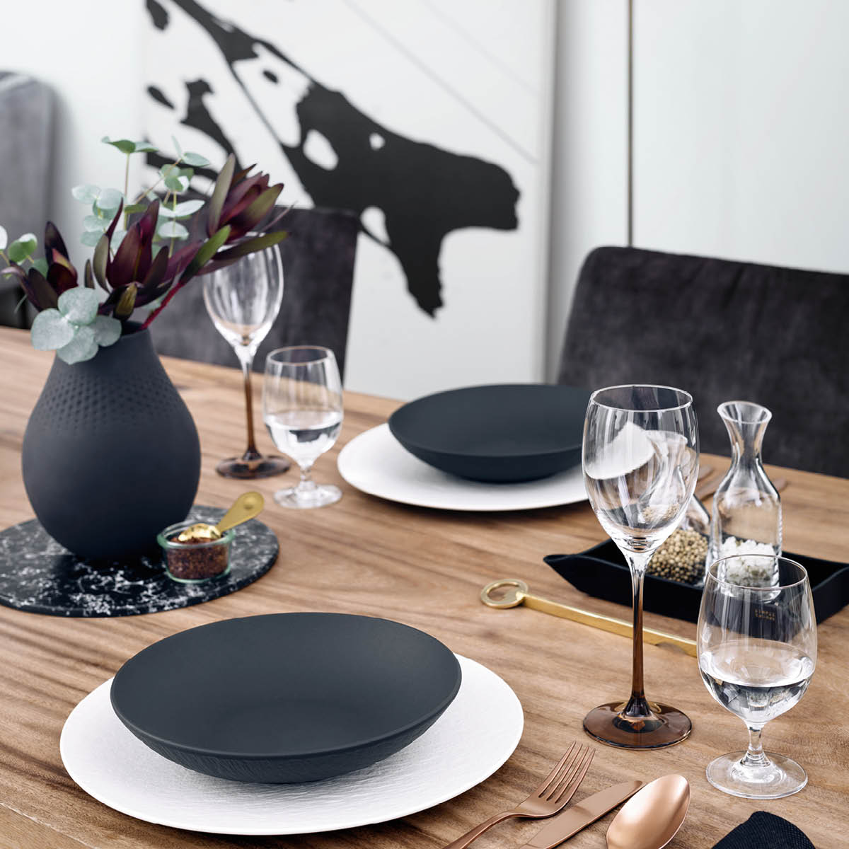 Villeroy & Boch Manufacture Collier Noir vas 20 cm svart