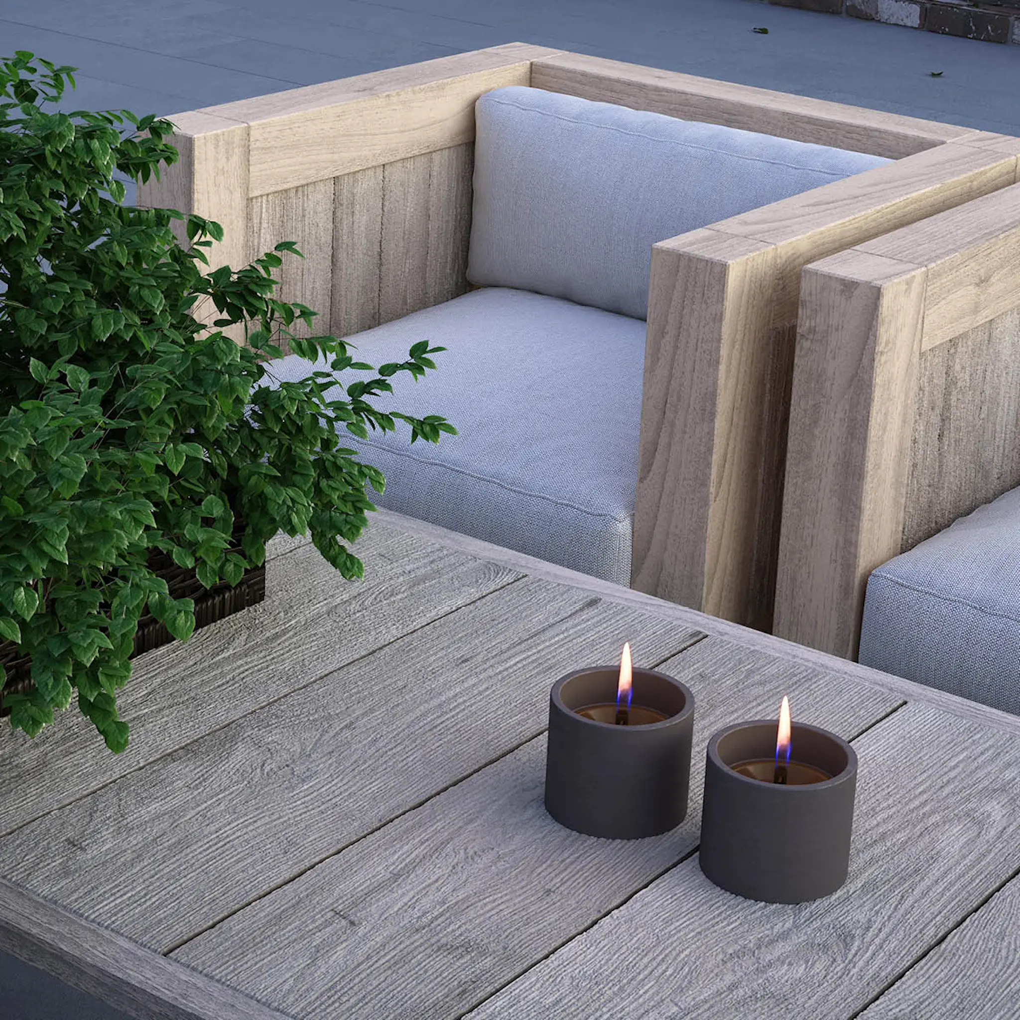 Tenderflame Breeze Sisustustuli 2 kpl Musta