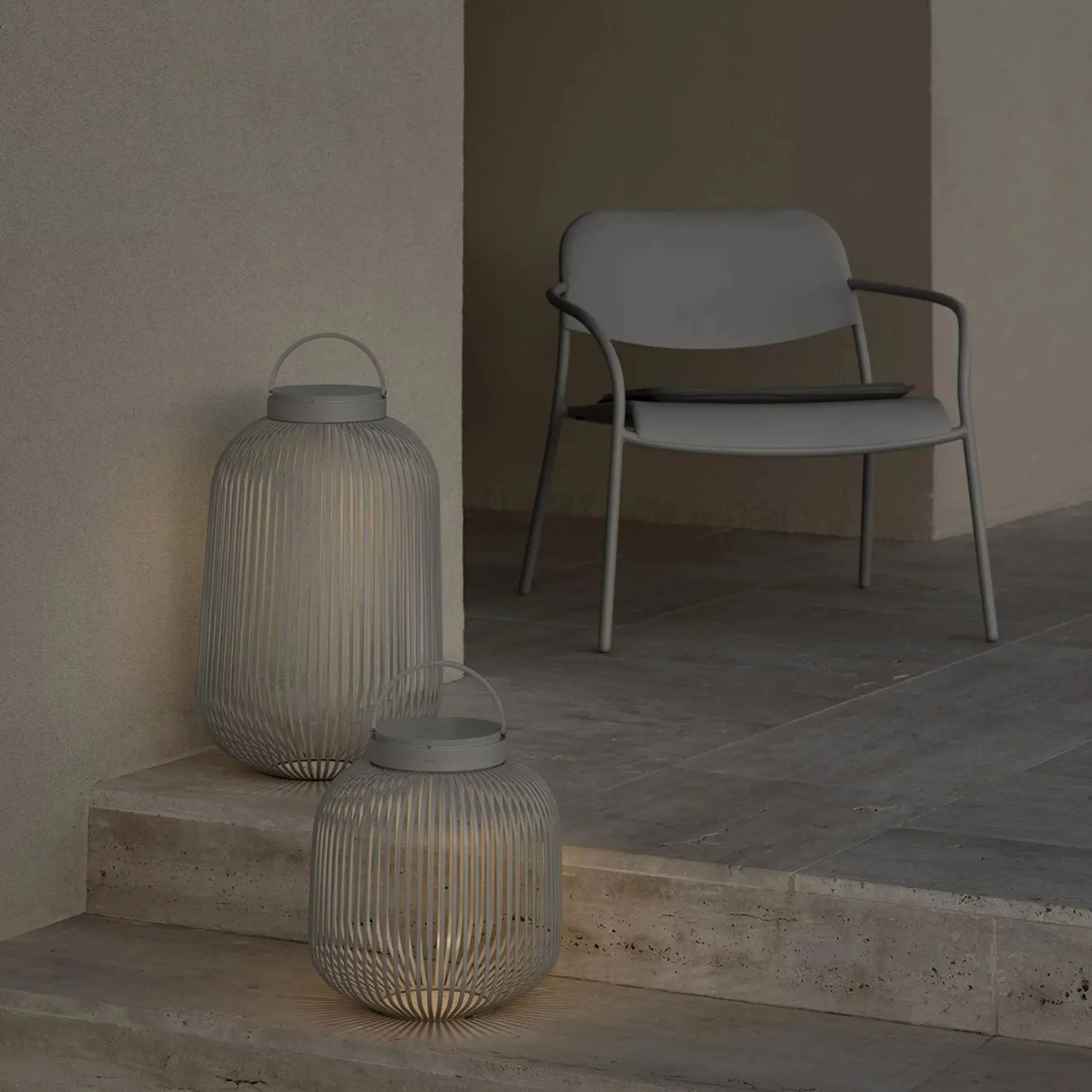 Blomus Lito LED-lampa M 30,5 cm granite gray