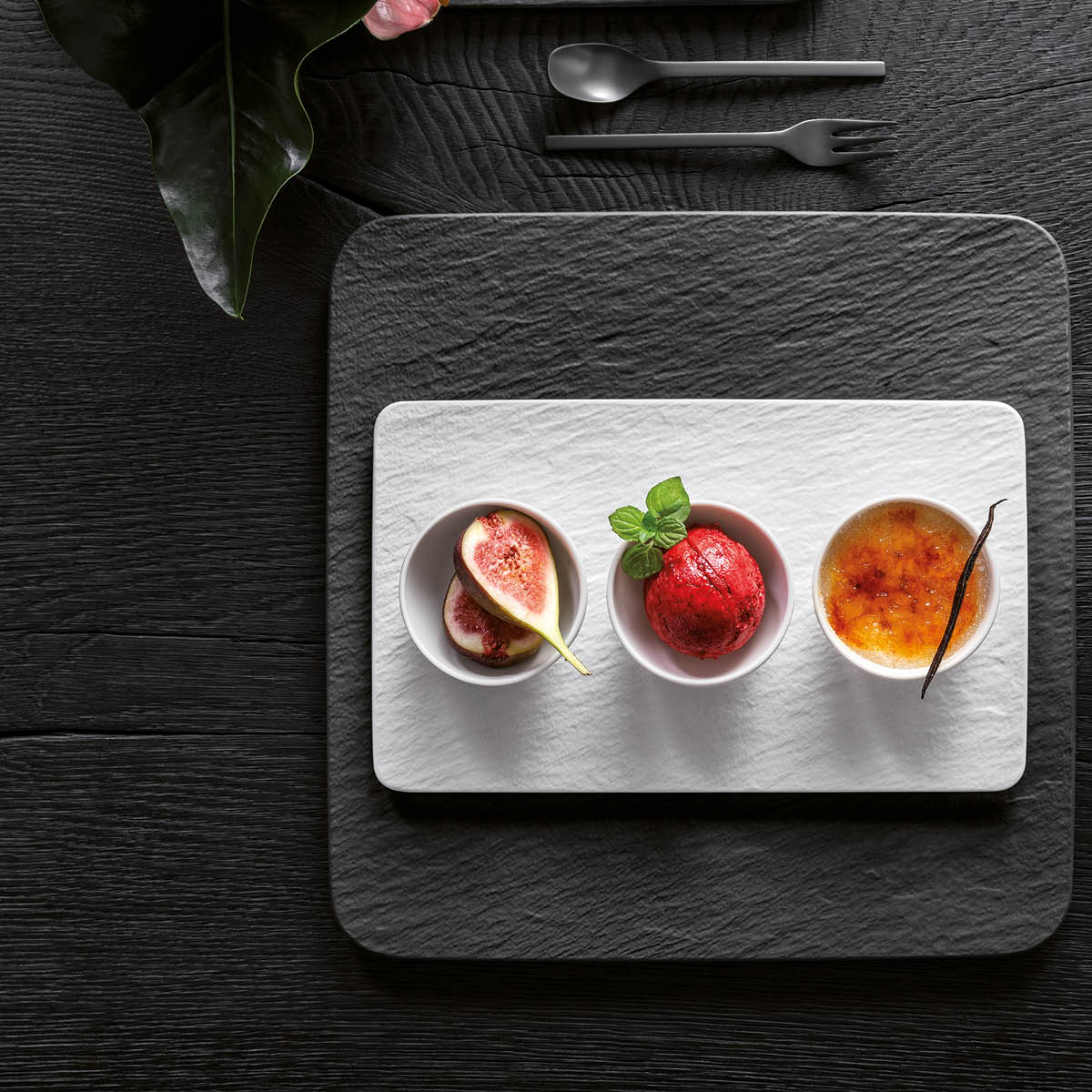 Villeroy & Boch Manufacture Rock Blanc skålset 4 delar