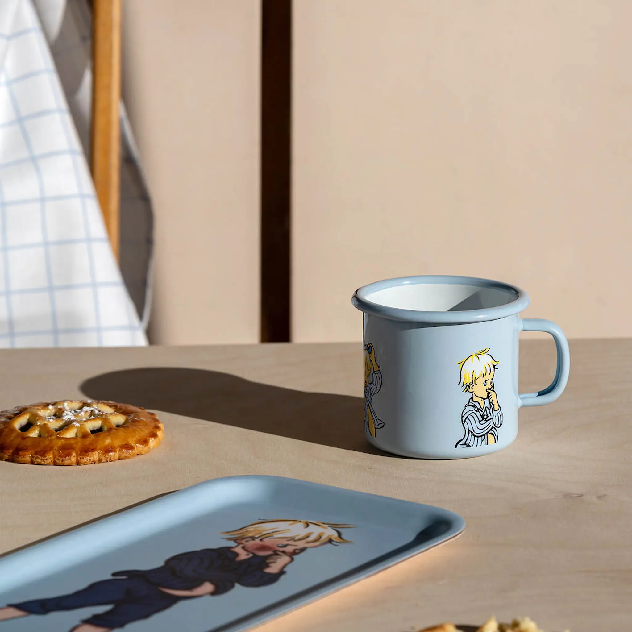 Muurla Emil emaljmugg 25 cl Emil blå