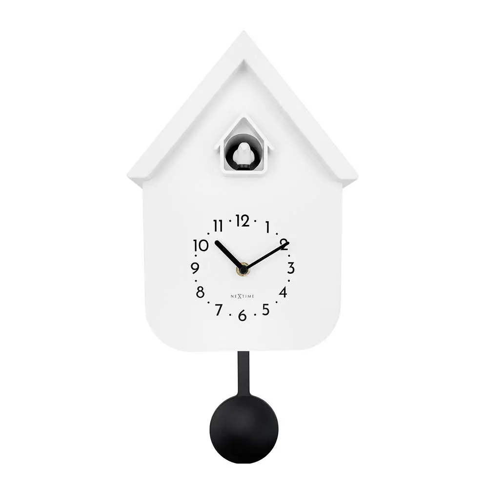 Twitter veggklokke 21,5x41,5 cm hvit