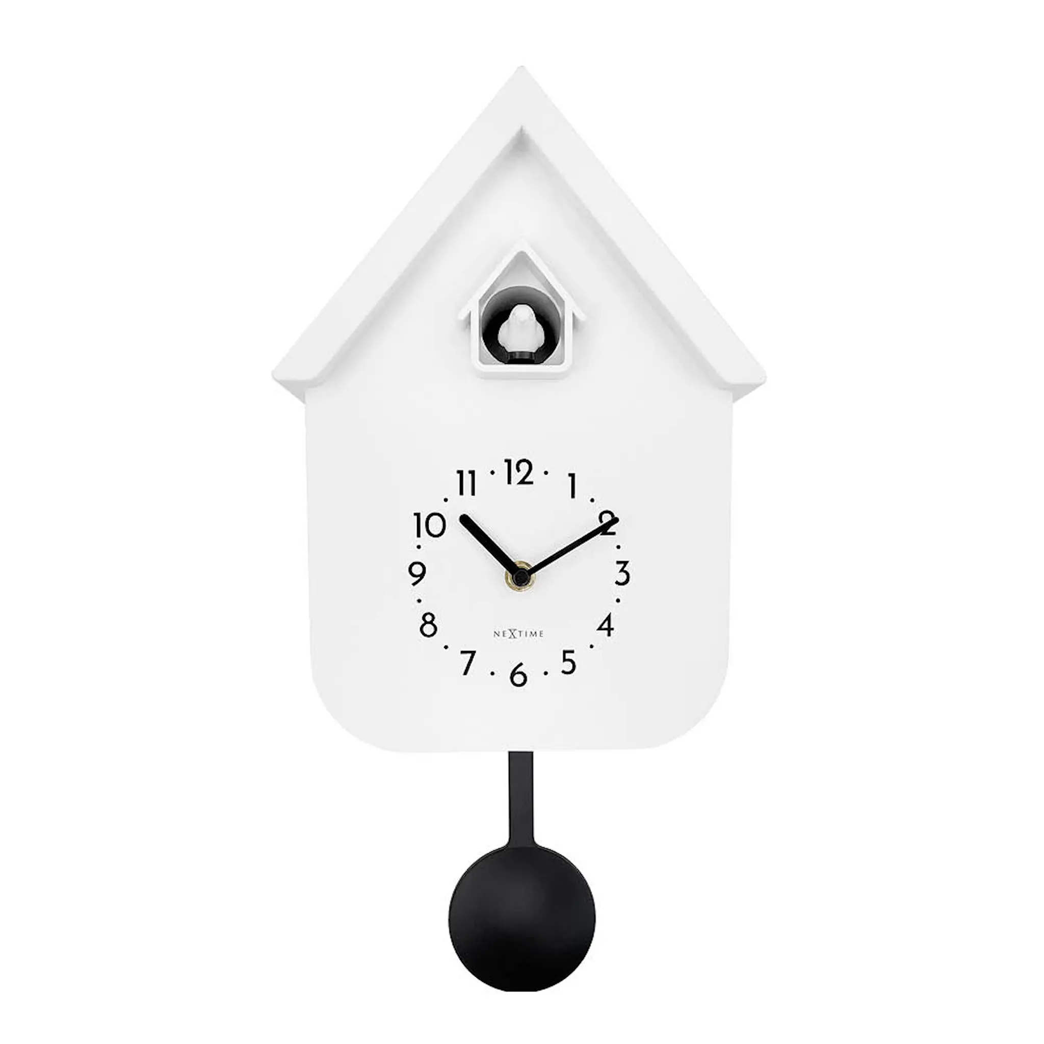 NeXtime Twitter veggklokke 21,5x41,5 cm hvit