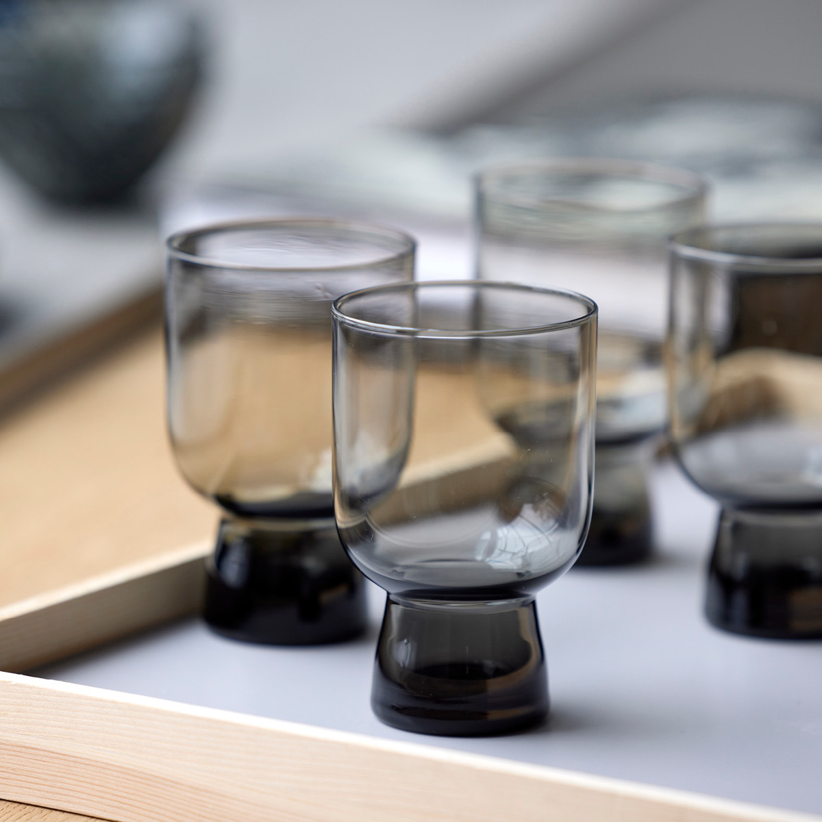 Lyngby Glas Sorrento Juomalasi 30 cl 4 kpl Harmaa