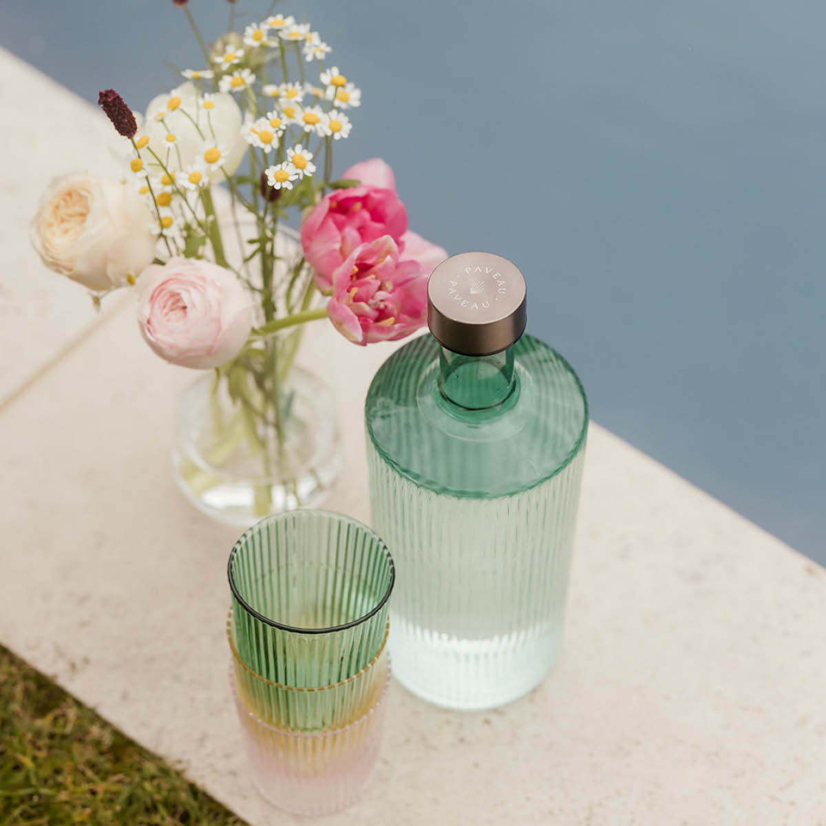 Paveau Ribbed Elegance gåvoset Bondi 3 delar grön