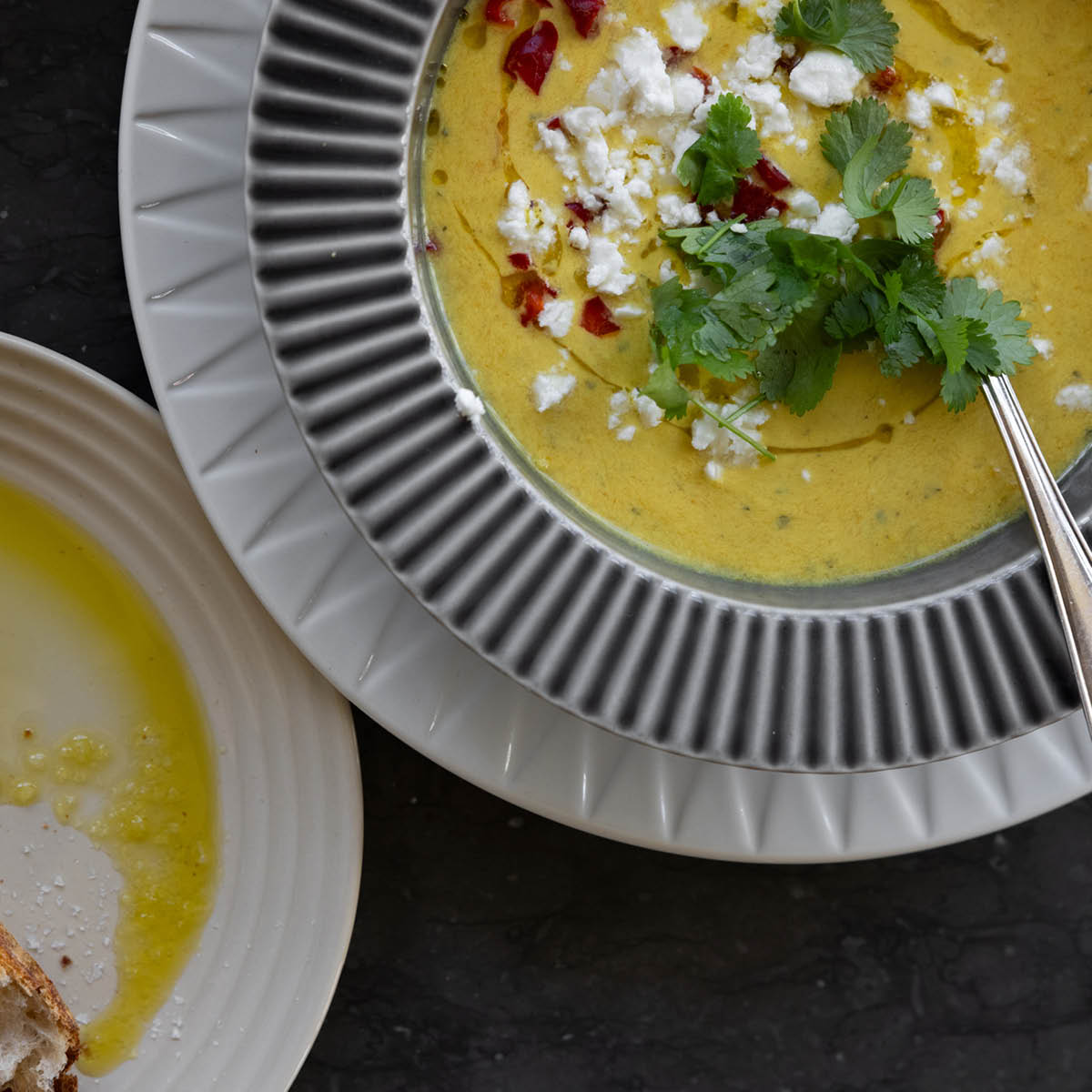 Sagaform Coffee & More dyp tallerken 22 cm grå