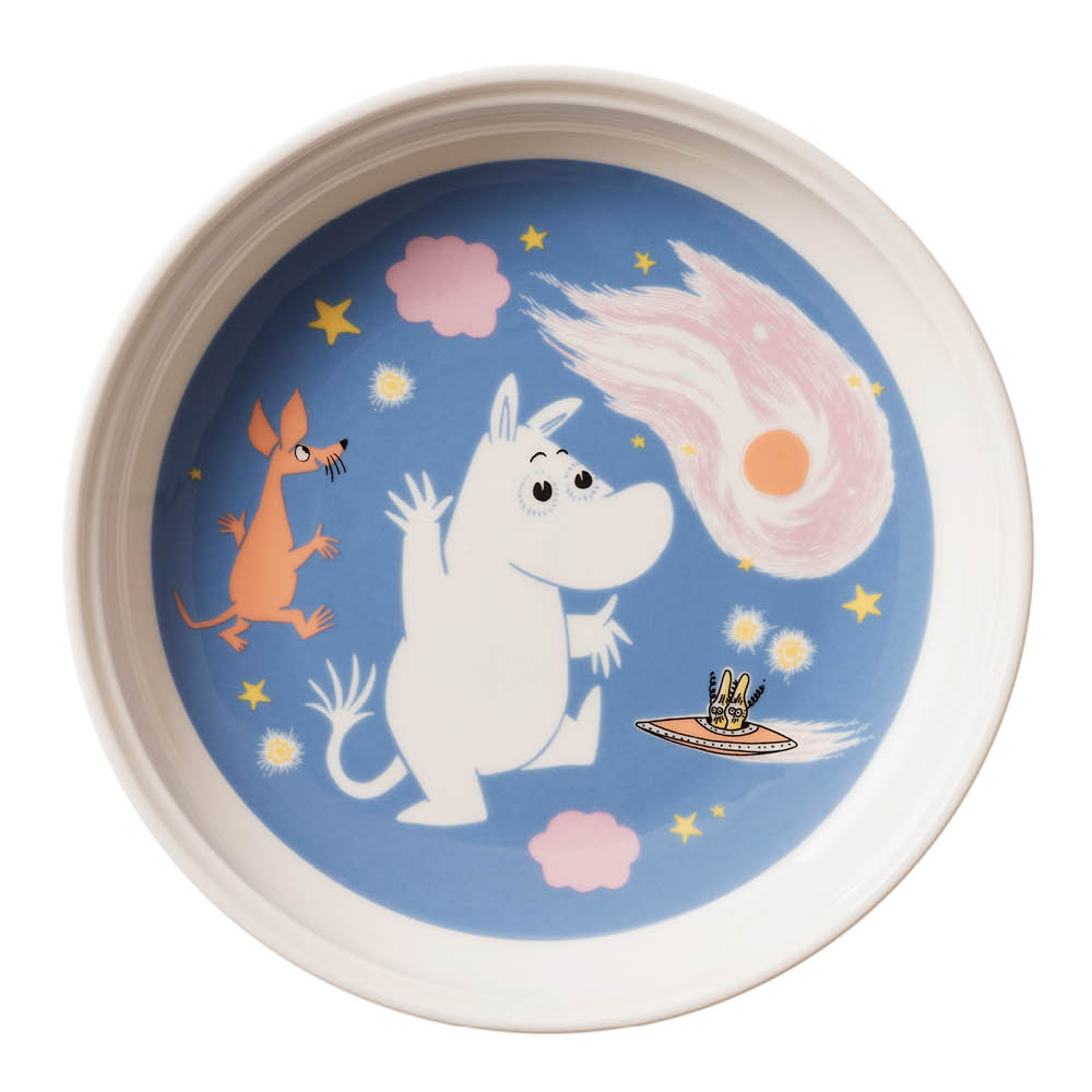Moomin Arabia Mumin barnservis 2 delar Rymdäventyr blå