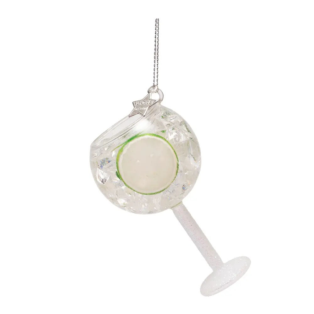 CocktailClub Riippuva joulukoriste Gin tonic 11 cm Kirkas
