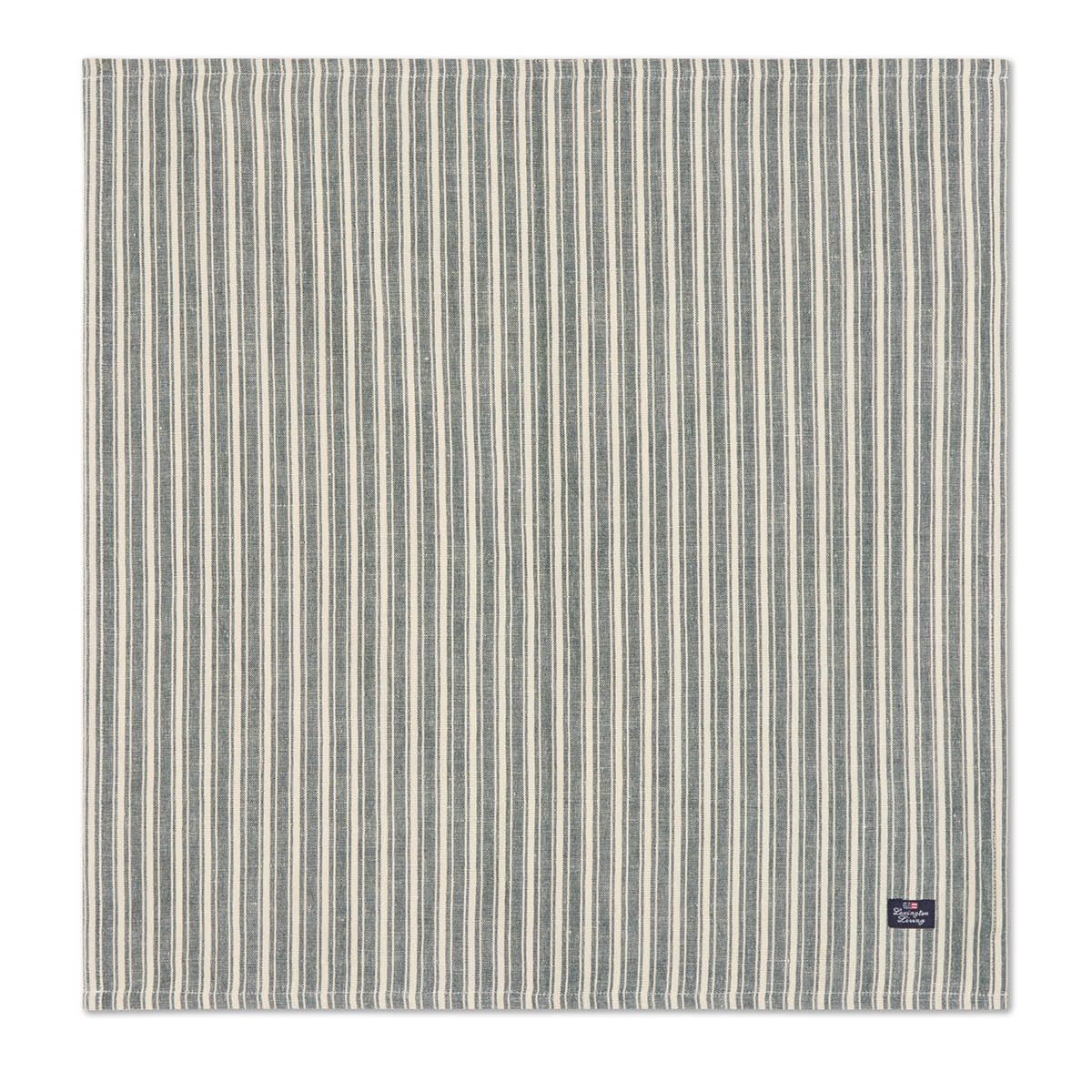 Lexington Tygservett linne/bomull 50x50 cm randig grön/ljusbeige