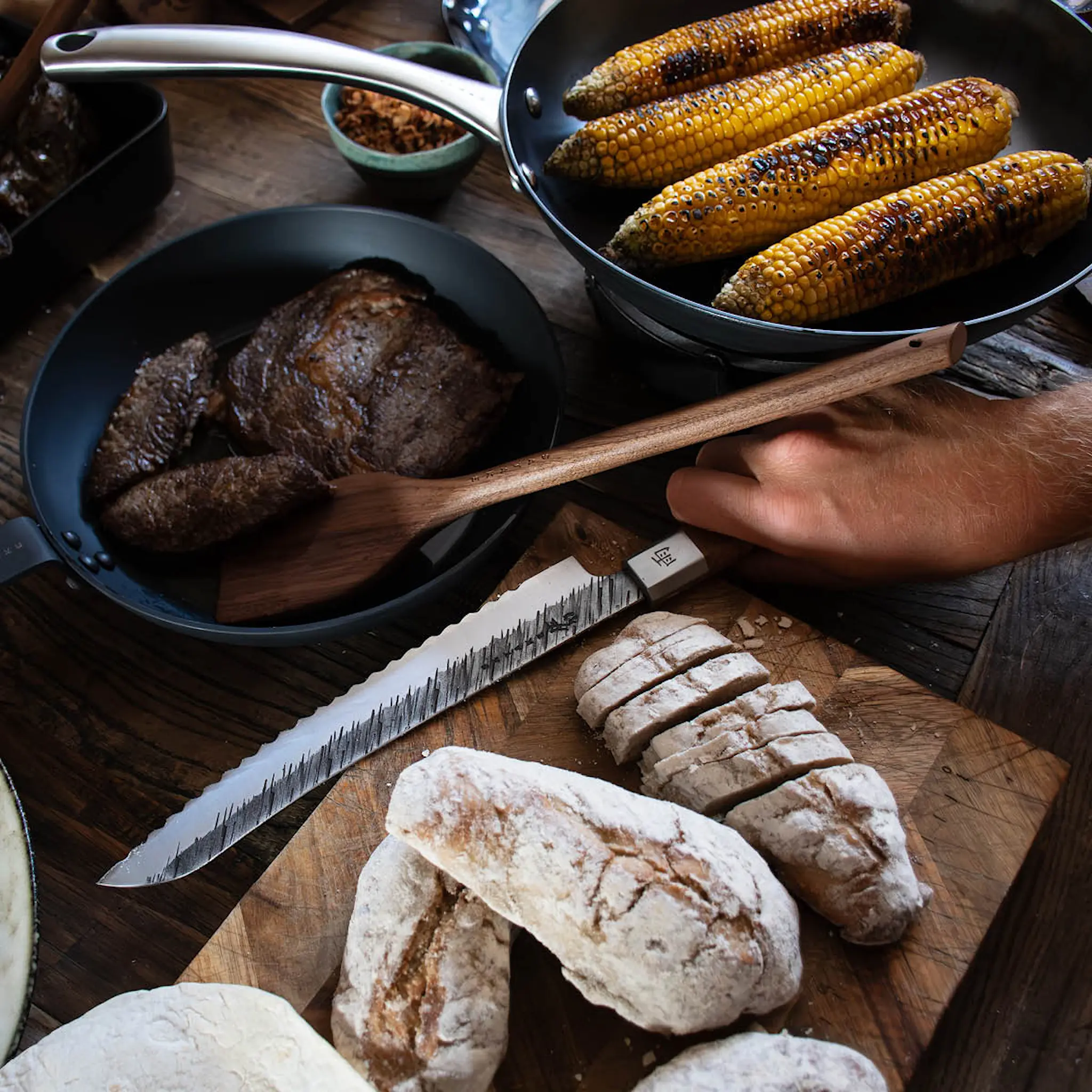 Satake Ame brödkniv 23 cm masur