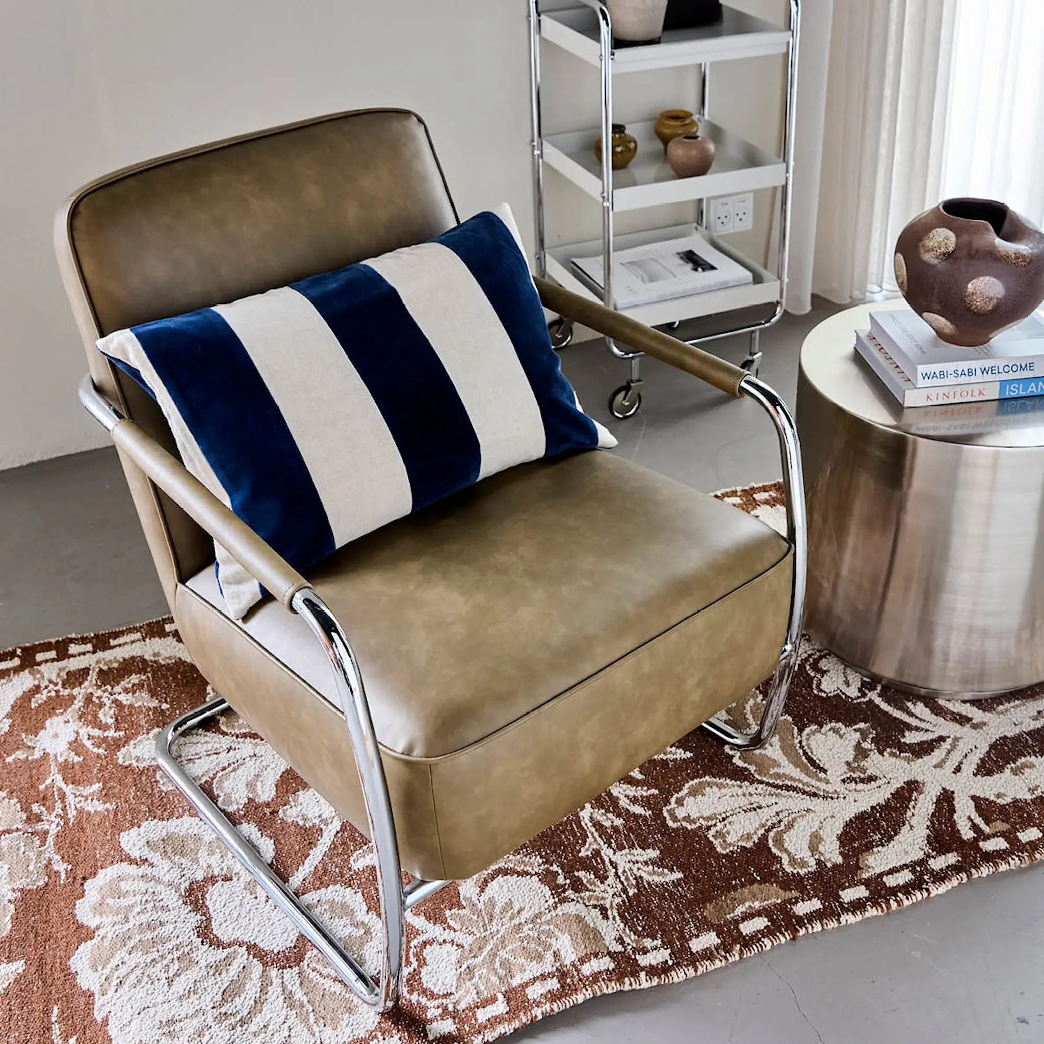 House Doctor Sono kuddfodral 60x40 cm blå/sand