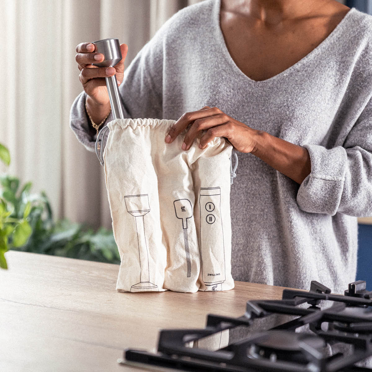 Zwilling Enfinigy potetstamper til stavmikser 21 cm stål