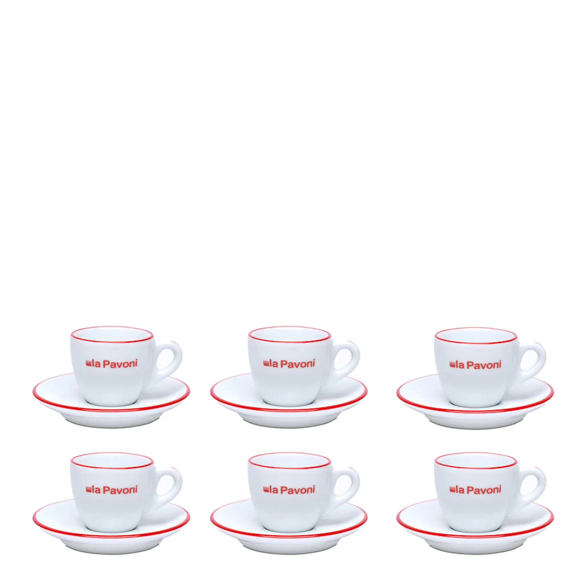 La Pavoni Espressokoppar 7,5 cl 6-pack Vit