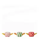 Caramella ljusstake 3-pack 9,5x4,5x5 cm multi