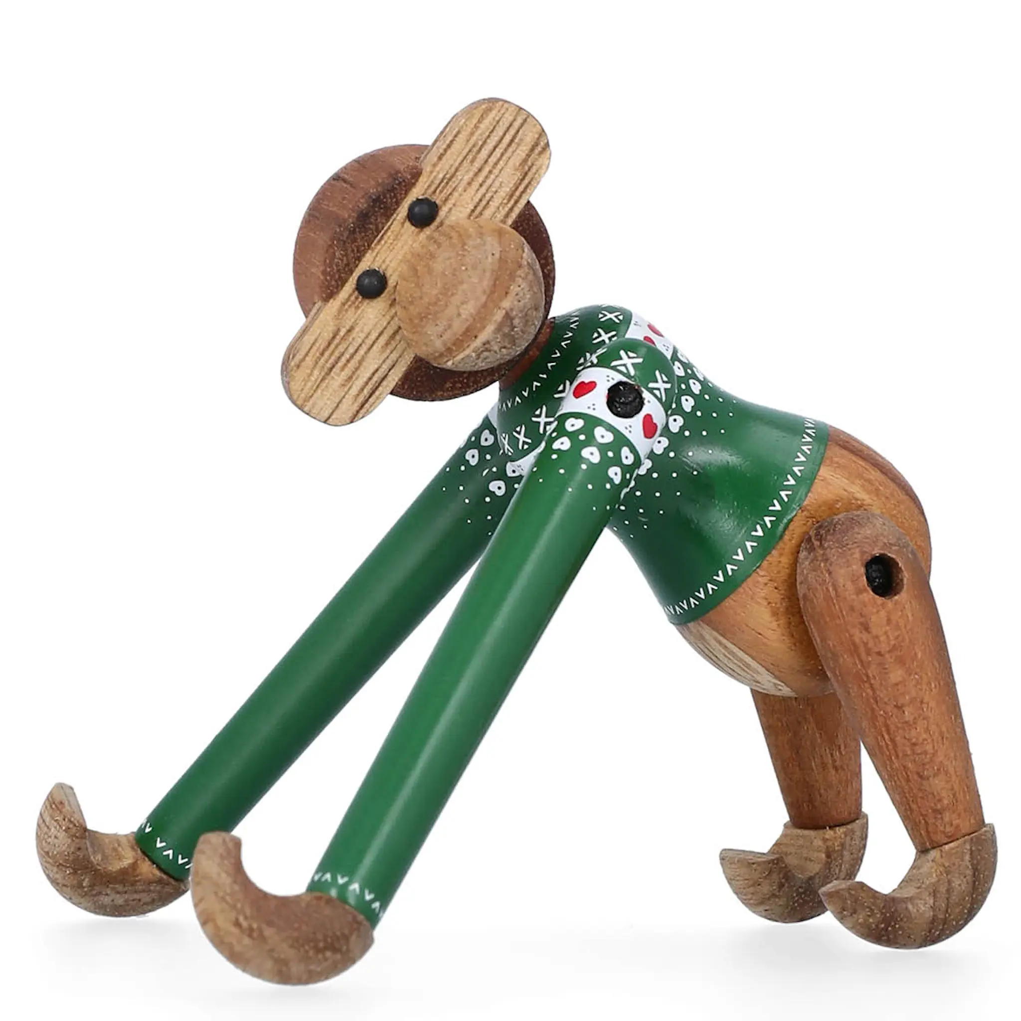 Kay Bojesen Denmark Apa 2025 christmas jumper mini 9,5 cm grön/trä